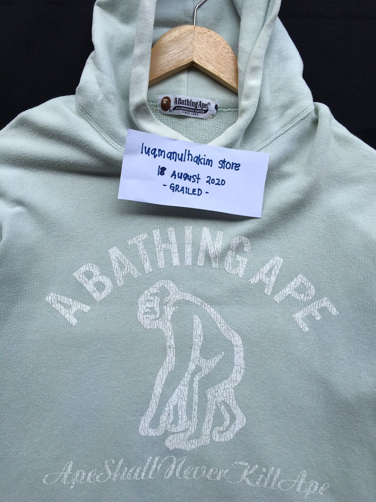 Bape Ape Logo Pullover Hoodie Size US M / EU 48-50 / 2 - 1 Thumbnail