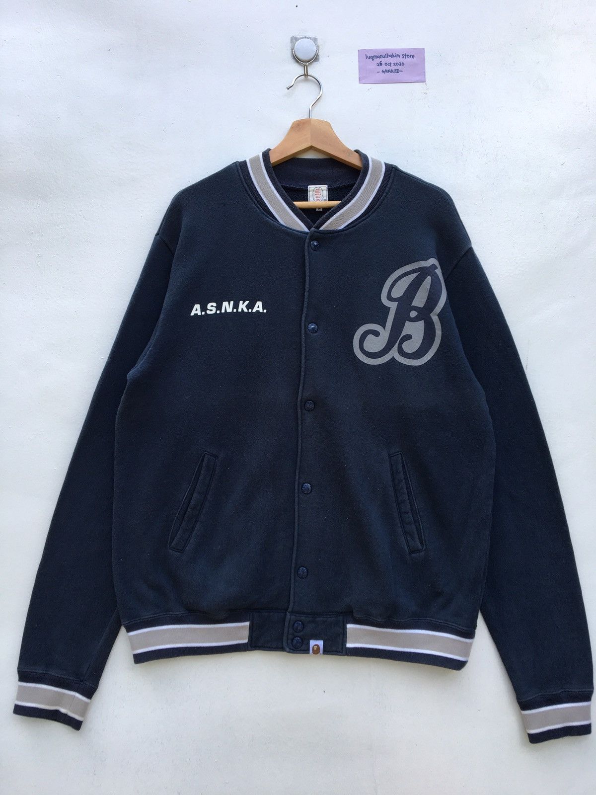 Bape ASNKA Sweat Stadium Jacket Size US M / EU 48-50 / 2 - 8 Thumbnail