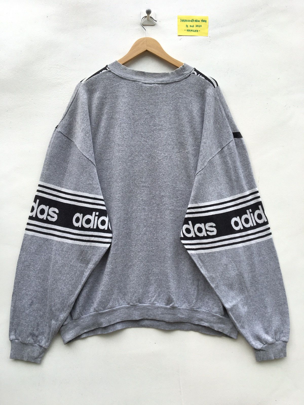 Adidas Rare Adidas Big Logo Spellout Streetwear Sweatshirt Size US XL / EU 56 / 4 - 12 Thumbnail