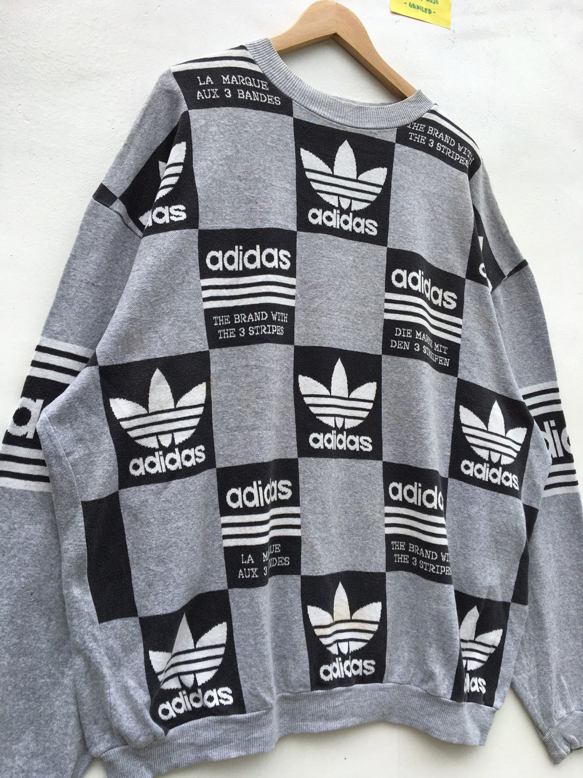 Adidas Rare Adidas Big Logo Spellout Streetwear Sweatshirt Size US XL / EU 56 / 4 - 5 Thumbnail