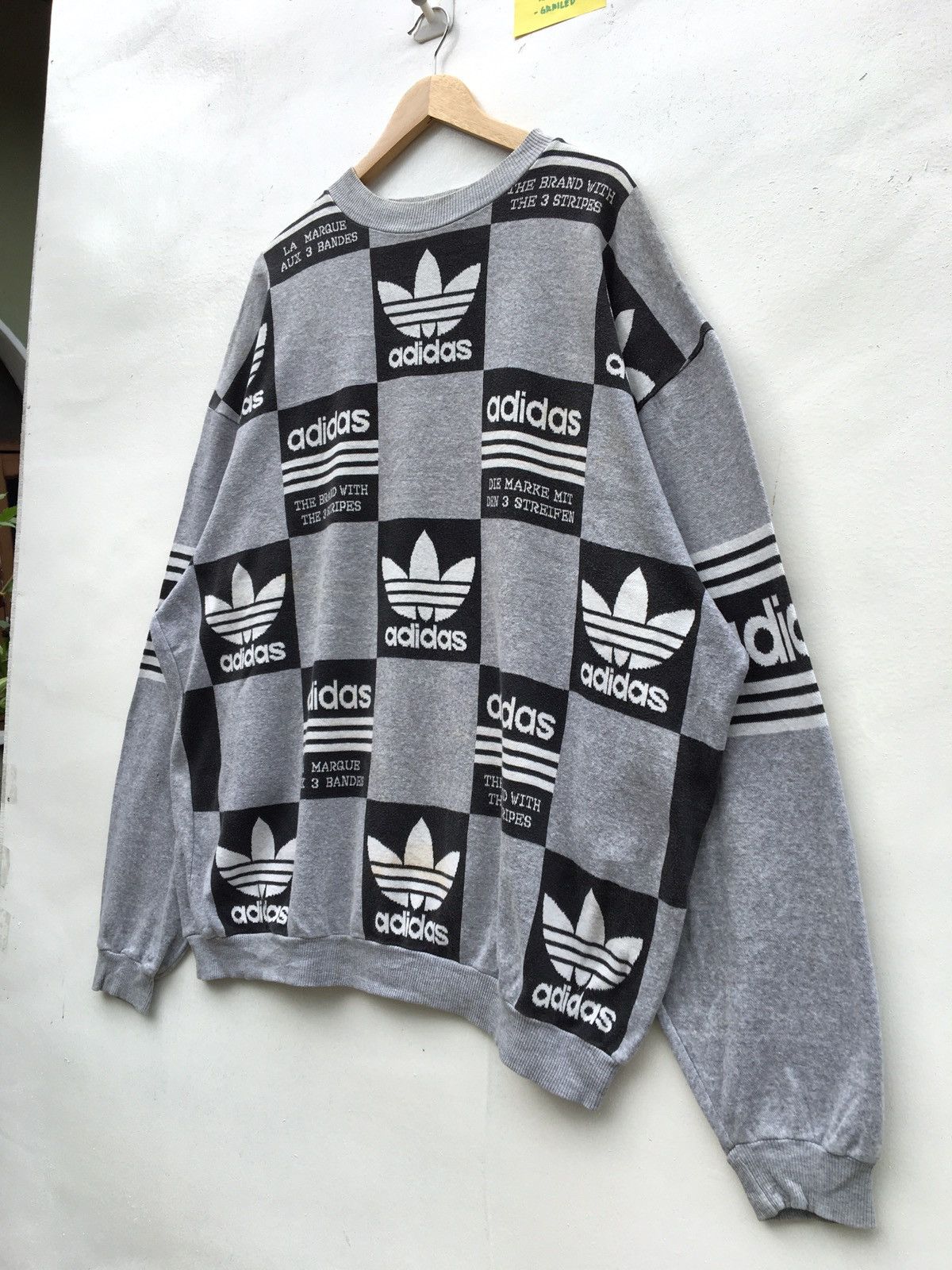 Adidas Rare Adidas Big Logo Spellout Streetwear Sweatshirt Size US XL / EU 56 / 4 - 3 Thumbnail