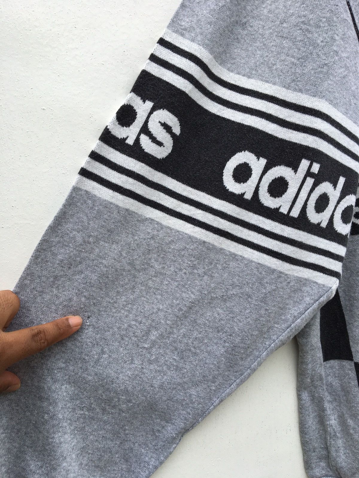 Adidas Rare Adidas Big Logo Spellout Streetwear Sweatshirt Size US XL / EU 56 / 4 - 7 Thumbnail