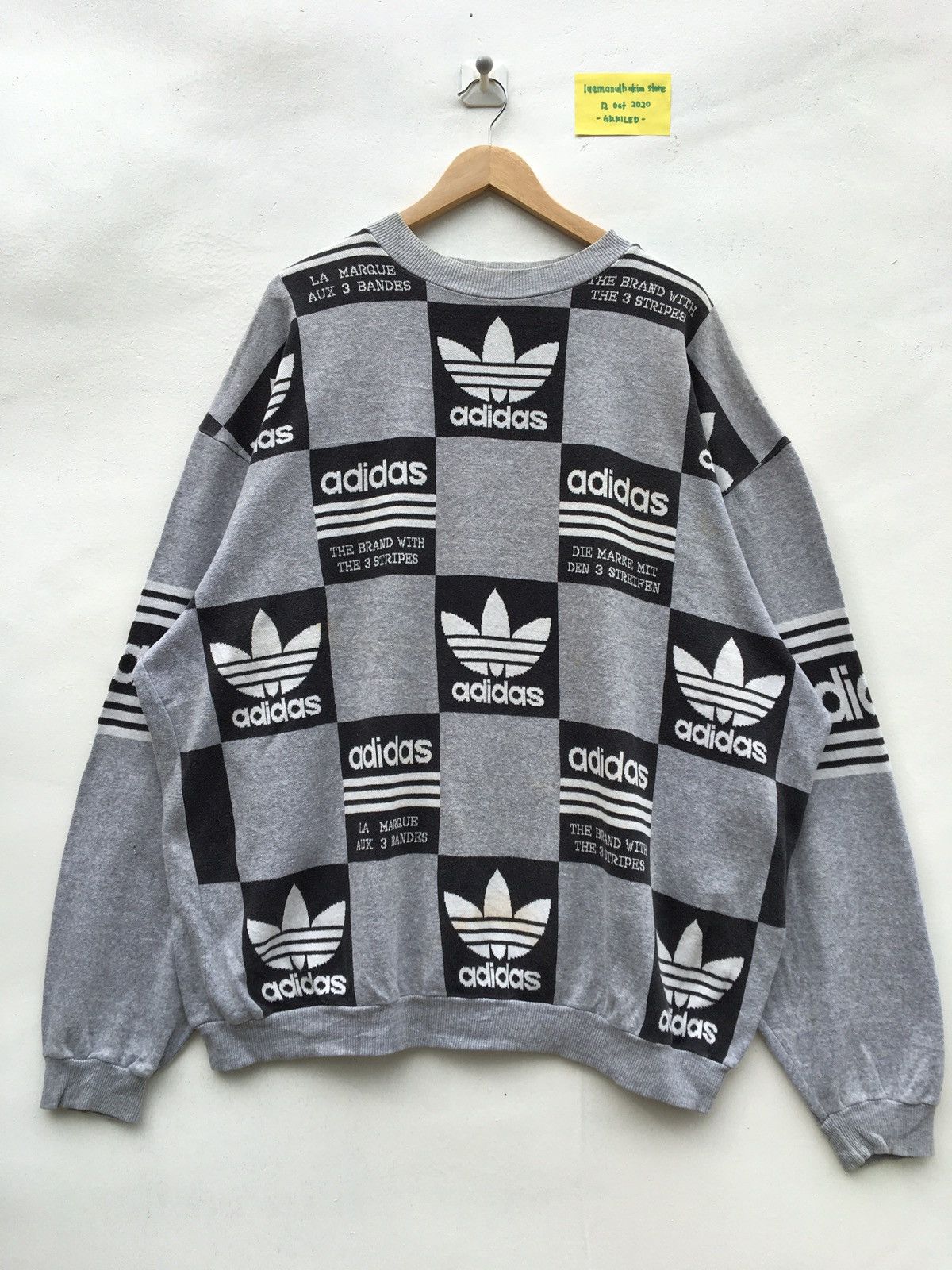 Adidas Rare Adidas Big Logo Spellout Streetwear Sweatshirt Size US XL / EU 56 / 4 - 1 Thumbnail