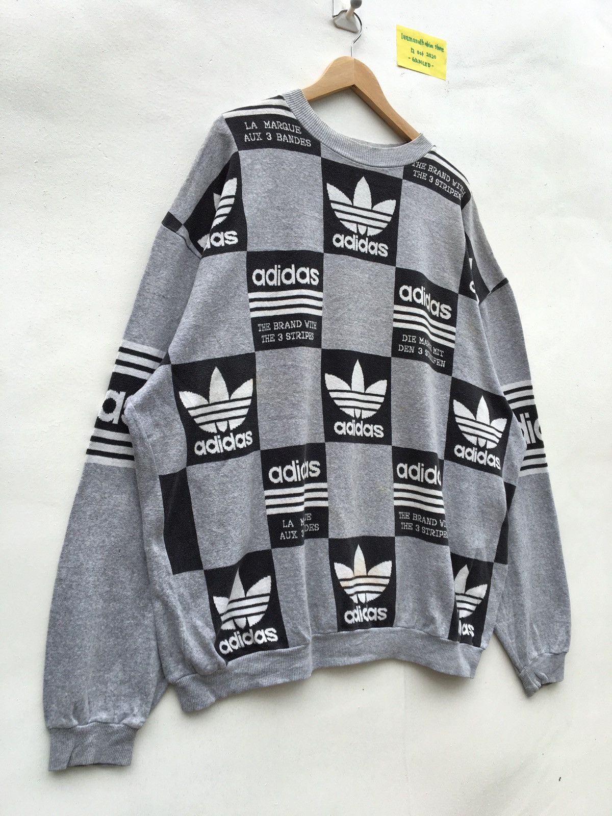 Adidas Rare Adidas Big Logo Spellout Streetwear Sweatshirt Size US XL / EU 56 / 4 - 2 Thumbnail