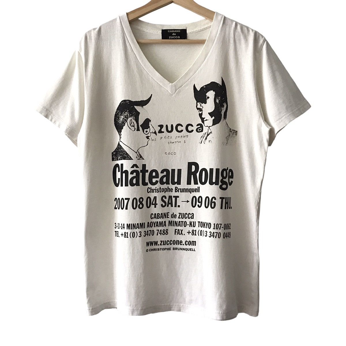 CABANE de ZUCCa × Zucca Cabane De Zucca Japan X Christophe Brunnquell V-Neck Art Tee Size US M / EU 48-50 / 2 - 1 Thumbnail