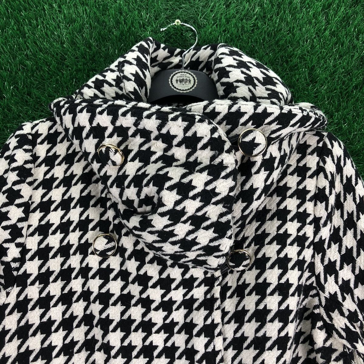 Japanese Brand Vintage 90's Houndstooth Women Jacket Avant Garde Style Size S / US 4 / IT 40 - 8 Thumbnail