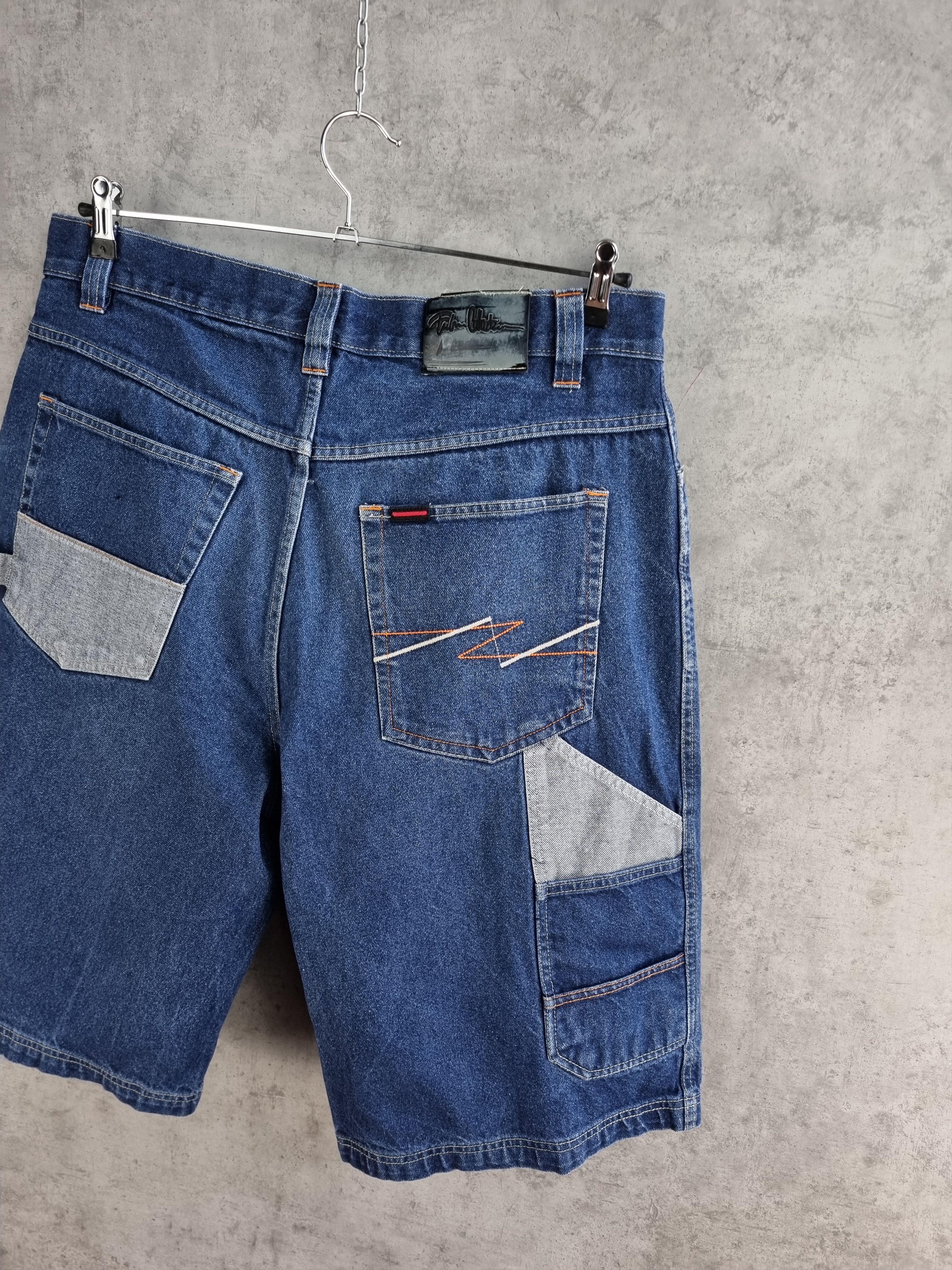 Fubu 90s FUBU Vintage Patch work Denim Rap Shorts Wutang Size US 38 / EU 54 - 4 Thumbnail