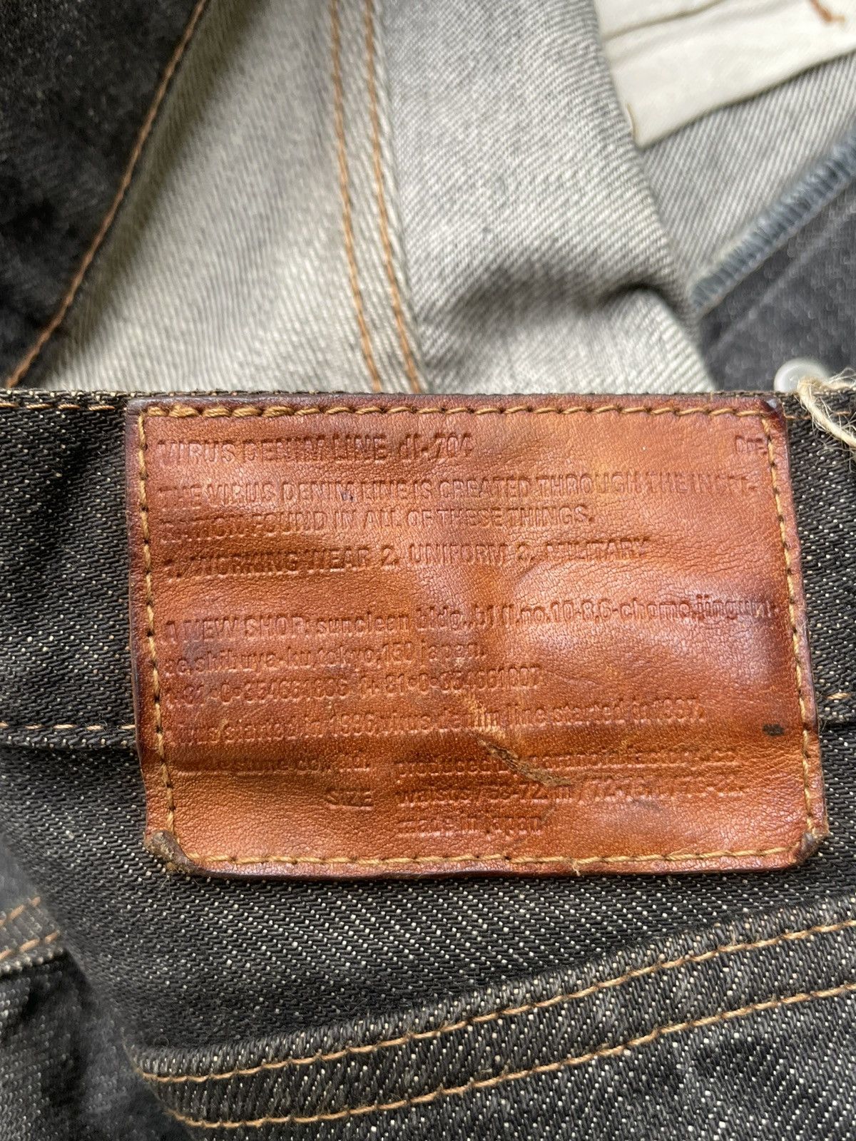 Designer × Japanese Brand × Vintage Virus Denim Vintage Selvedge Denim Size US 31 - 15 Thumbnail
