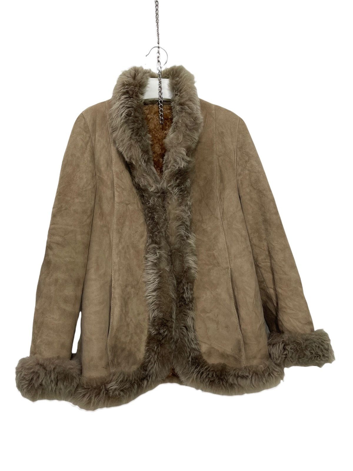 image of Sheepskin Coat Made In Spain Shearling Jacket Sheepskin 33, Men's (Size Small)