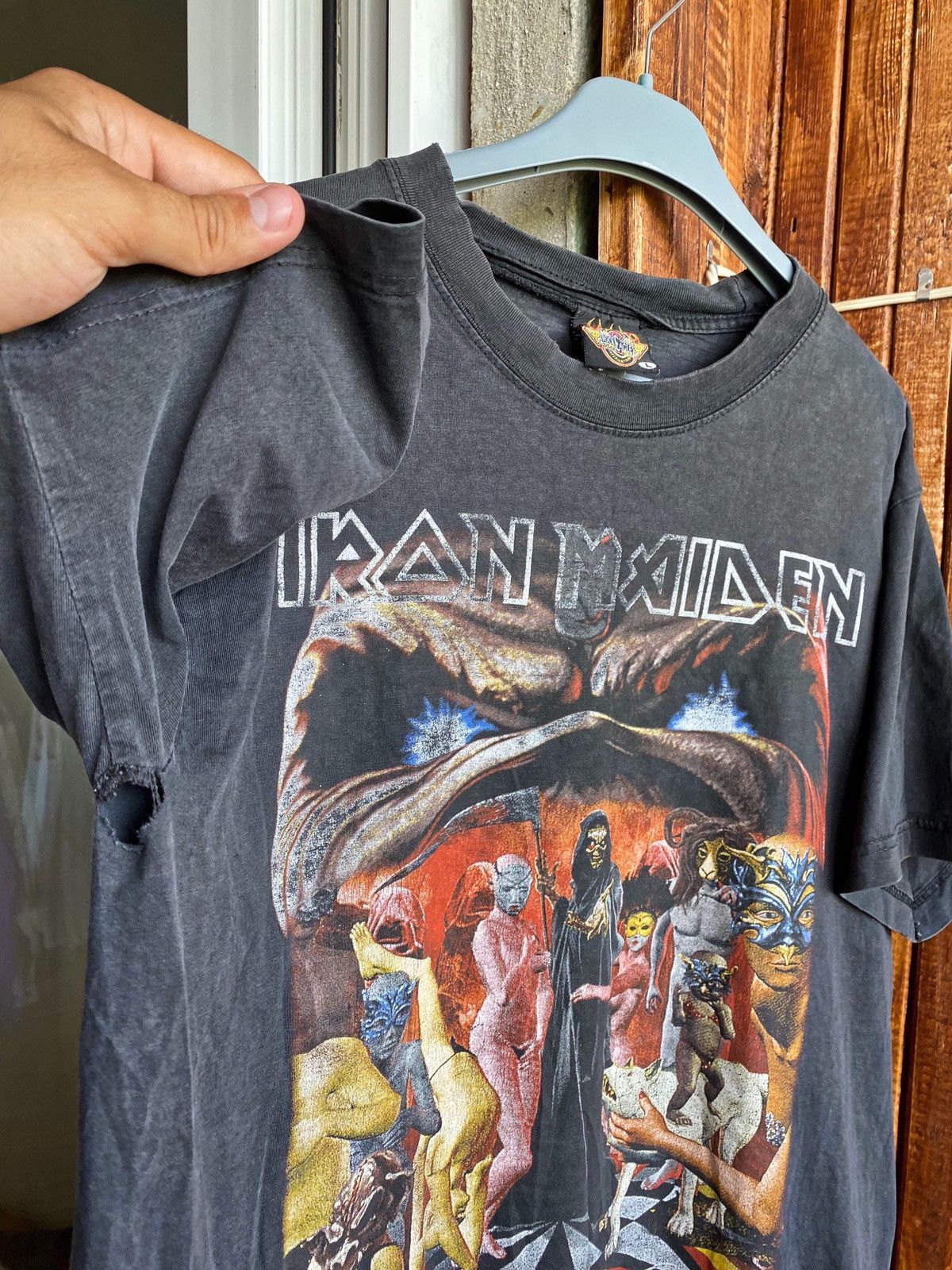 Iron Maiden × Vintage Vintage 90s Iron Maiden Rock T-Shirt Size US L / EU 52-54 / 3 - 2 Thumbnail