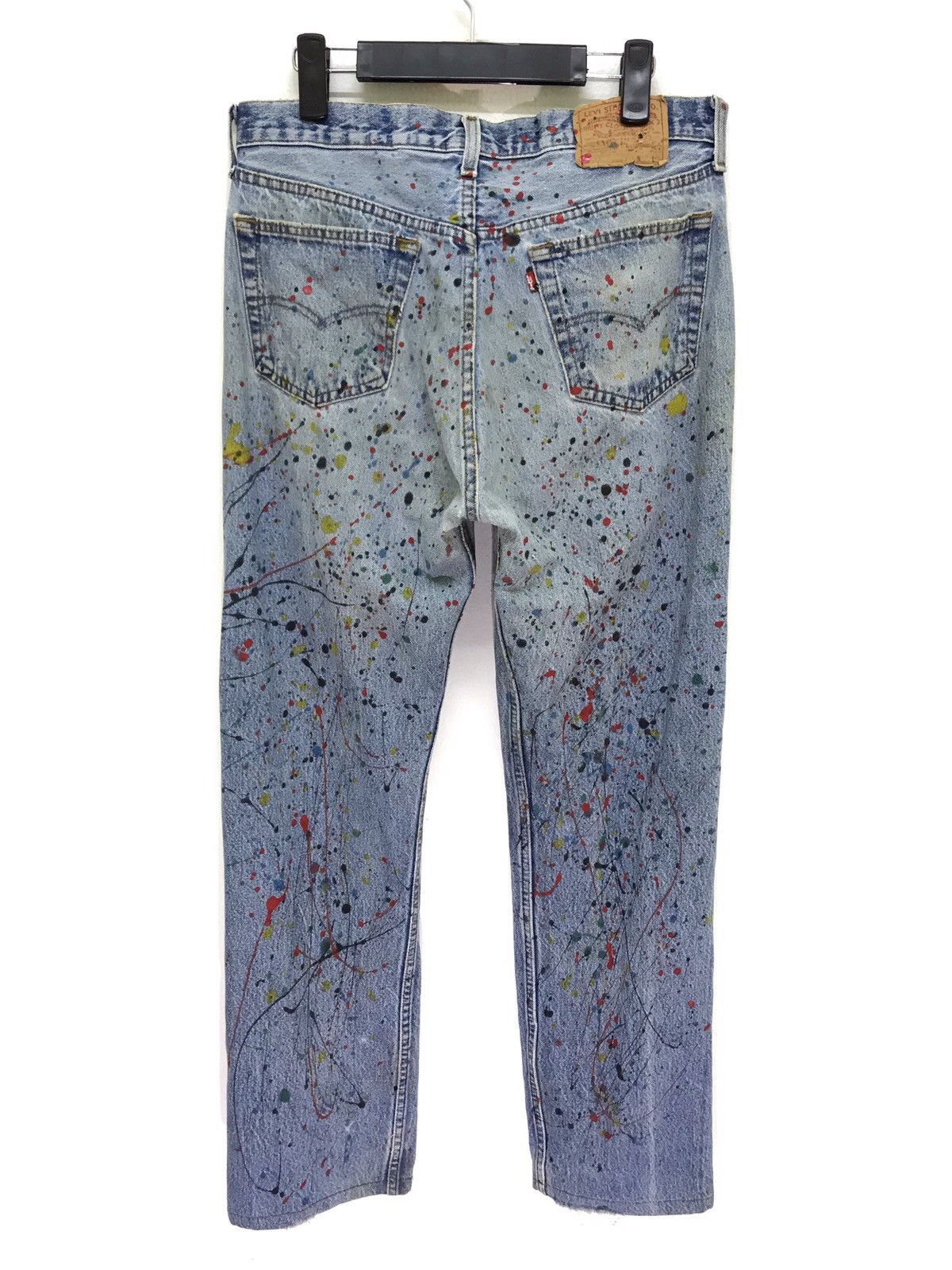 Levi's Vintage Clothing 💖 Vtg Levi’s 501 Remake Paint Splashed Distressed Regular Size US 32 / EU 48 - 9 Thumbnail