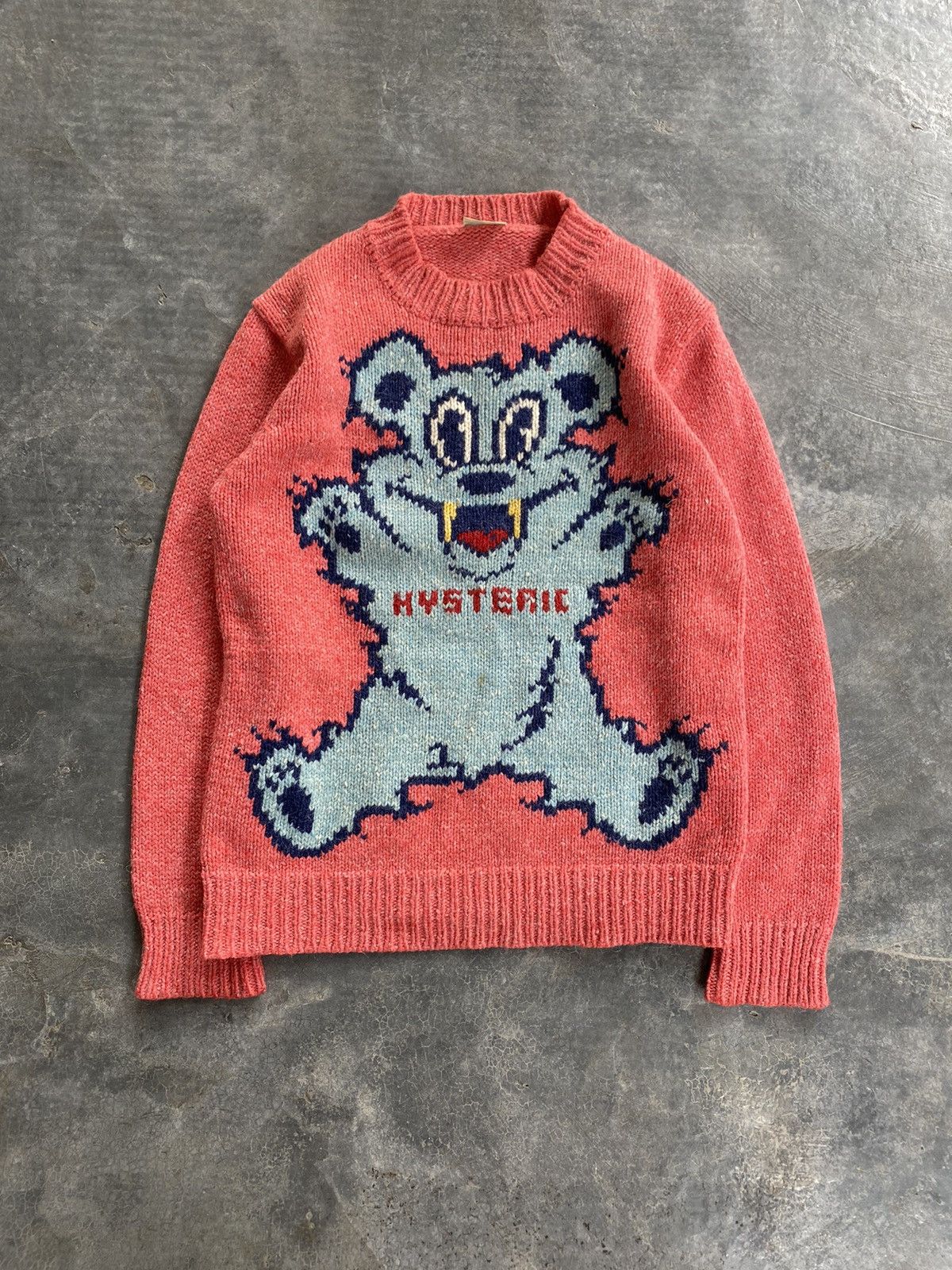 Hysteric Glamour AW98 Hysteric Devil bear intarsia knit Size US M / EU 48-50 / 2 - 3 Thumbnail