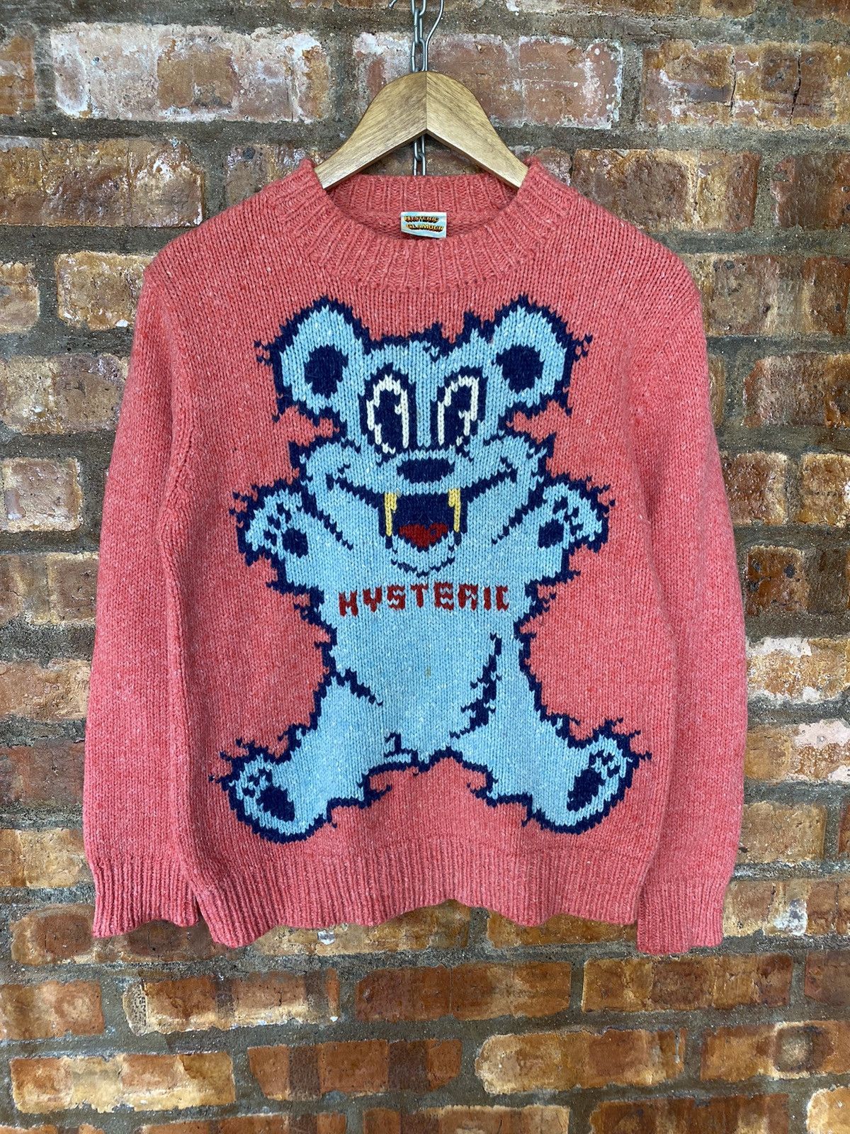 Hysteric Glamour AW98 Hysteric Devil bear intarsia knit Size US M / EU 48-50 / 2 - 4 Thumbnail