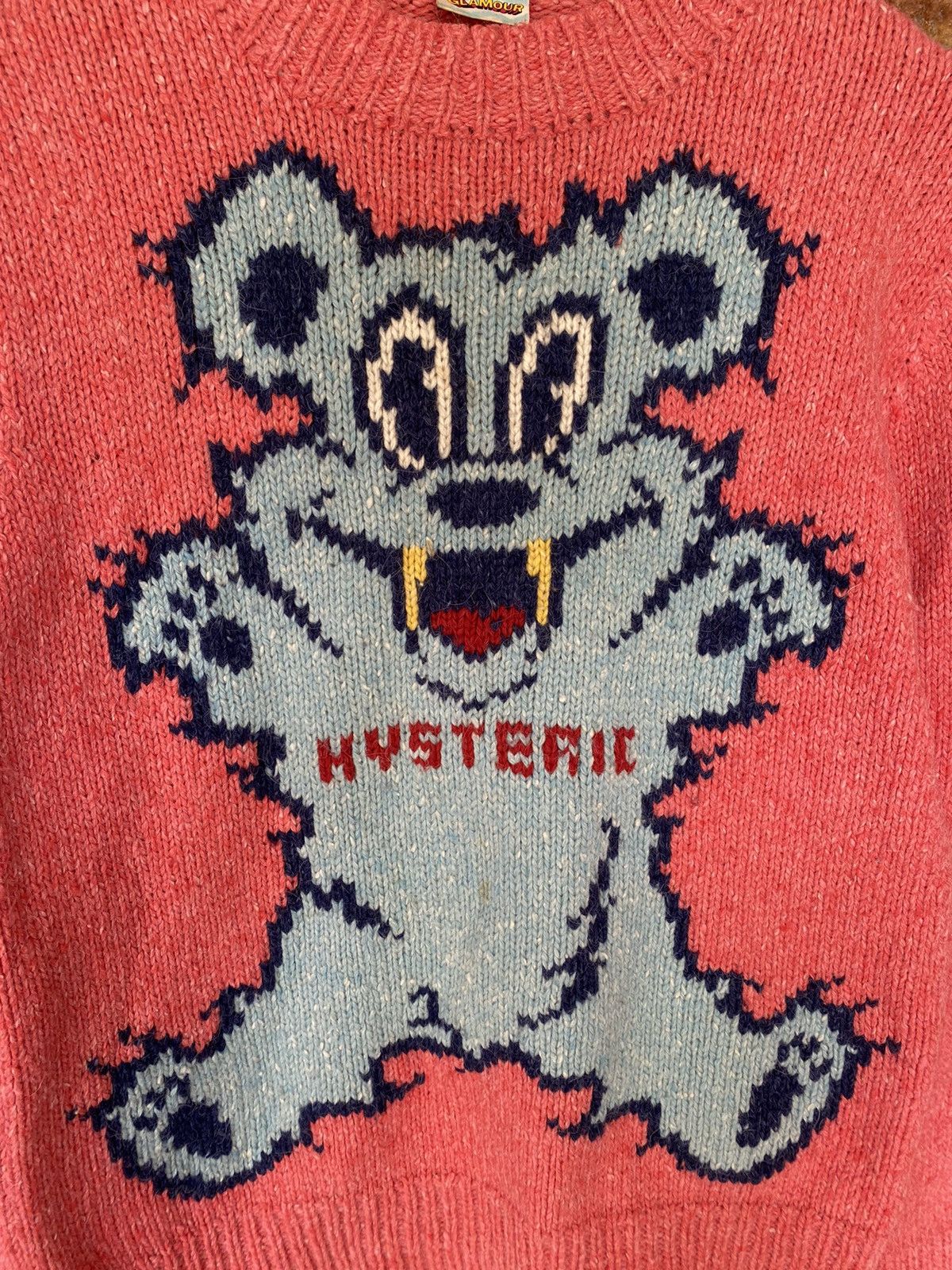 Hysteric Glamour AW98 Hysteric Devil bear intarsia knit Size US M / EU 48-50 / 2 - 5 Thumbnail