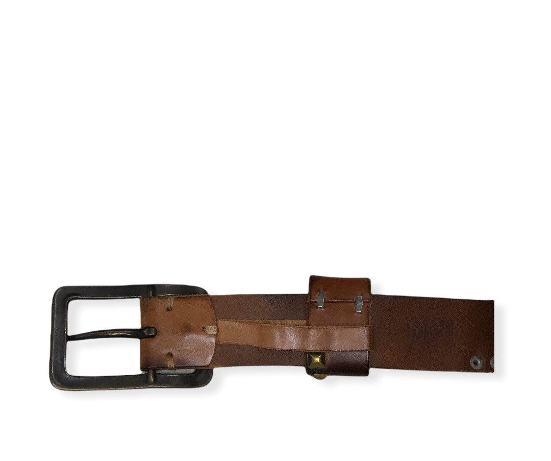 Leather × Lee Vintage Lee Metal Spark PunkRock Style Leather Buckle Belts Size ONE SIZE - 4 Thumbnail