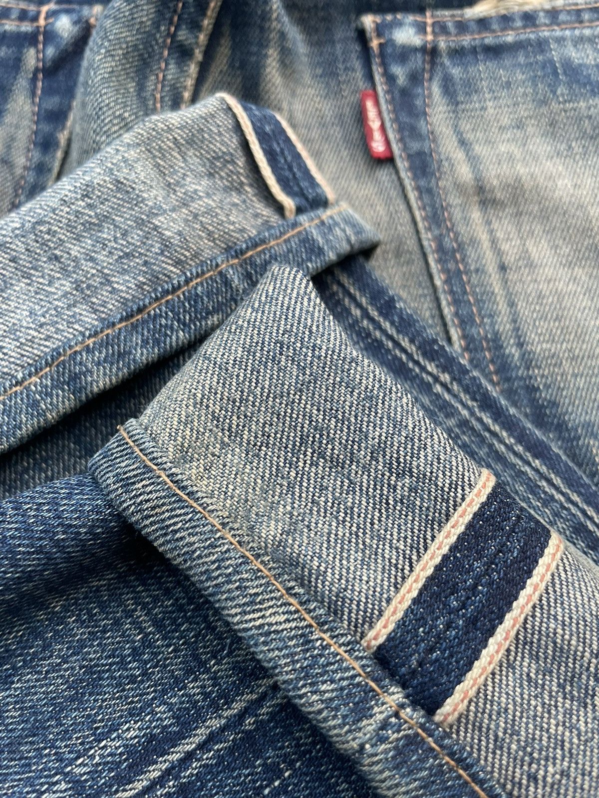 Levi's Vintage Levis 501 E 1944 2004 Aging Faded Wash Denim Size US 32 / EU 48 - 16 Thumbnail