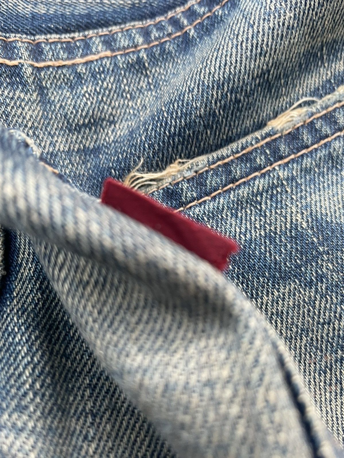 Levi's Vintage Levis 501 E 1944 2004 Aging Faded Wash Denim Size US 32 / EU 48 - 20 Thumbnail