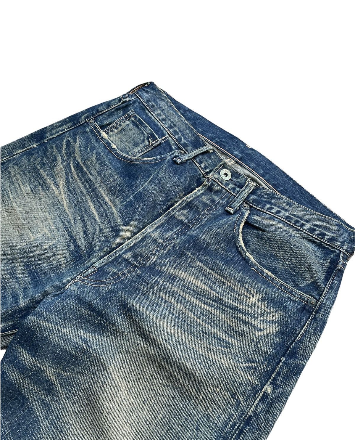 Levi's Vintage Levis 501 E 1944 2004 Aging Faded Wash Denim Size US 32 / EU 48 - 4 Thumbnail