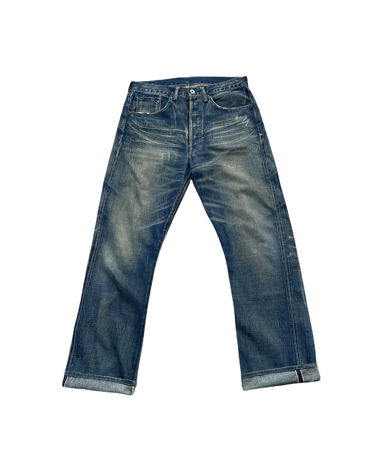 Levi's Vintage Levis 501 E 1944 2004 Aging Faded Wash Denim Size US 32 / EU 48 - 1 Thumbnail