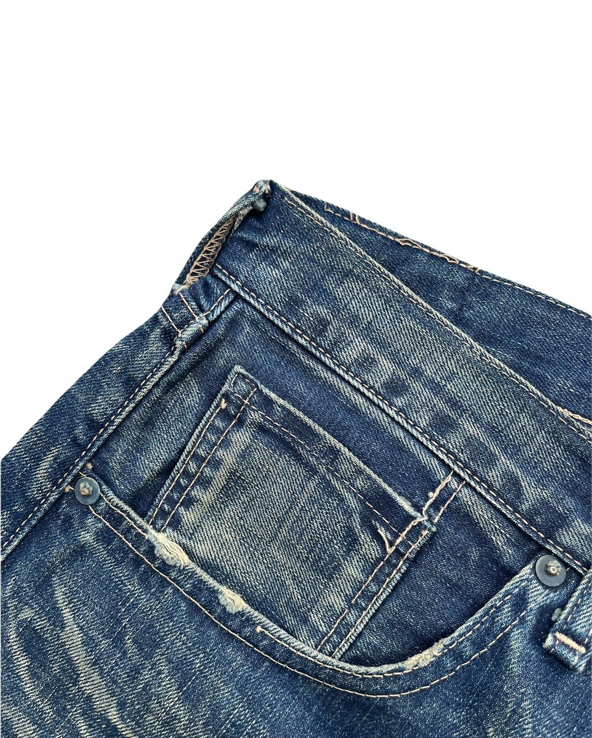 Levi's Vintage Levis 501 E 1944 2004 Aging Faded Wash Denim Size US 32 / EU 48 - 6 Thumbnail