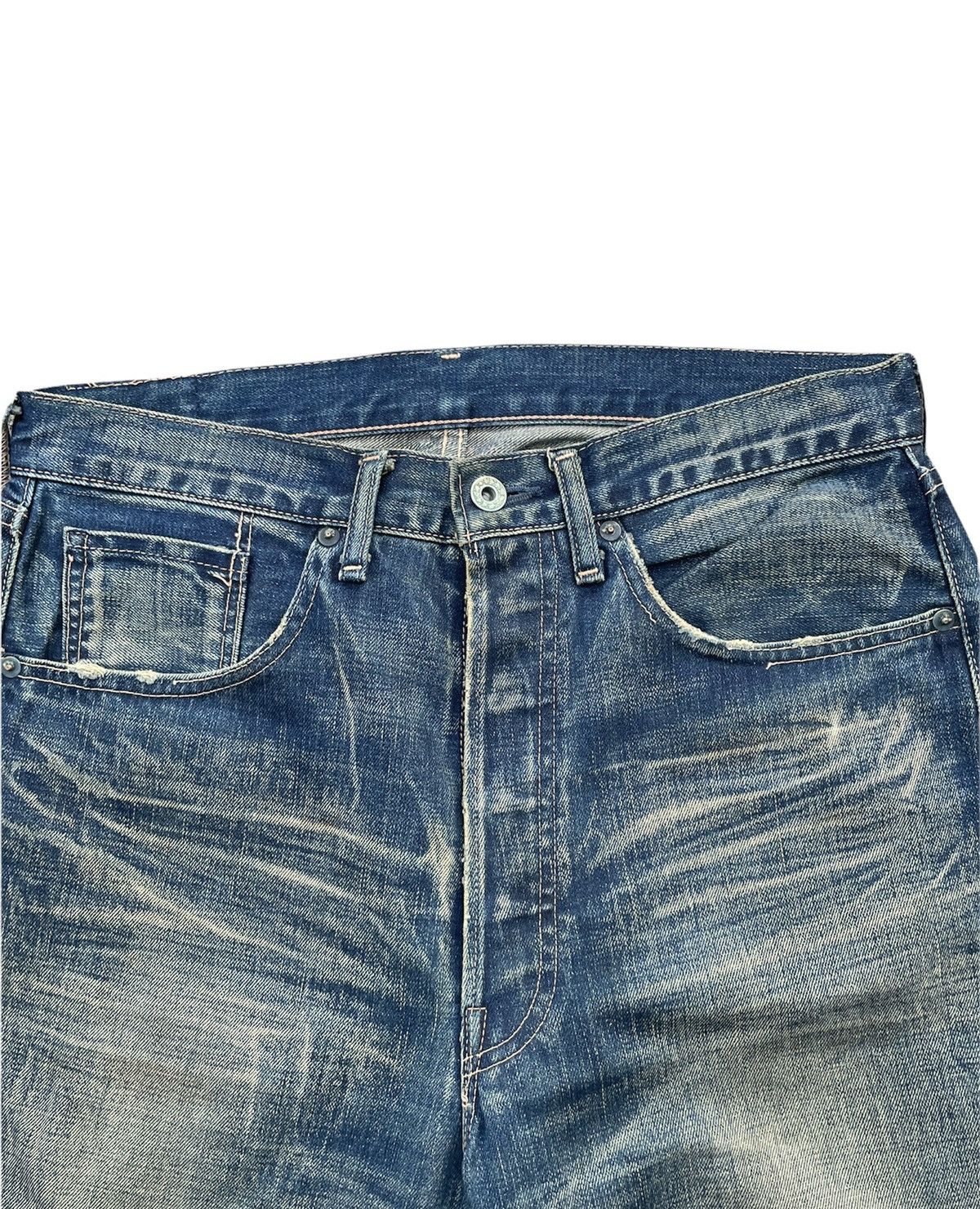Levi's Vintage Levis 501 E 1944 2004 Aging Faded Wash Denim Size US 32 / EU 48 - 5 Thumbnail