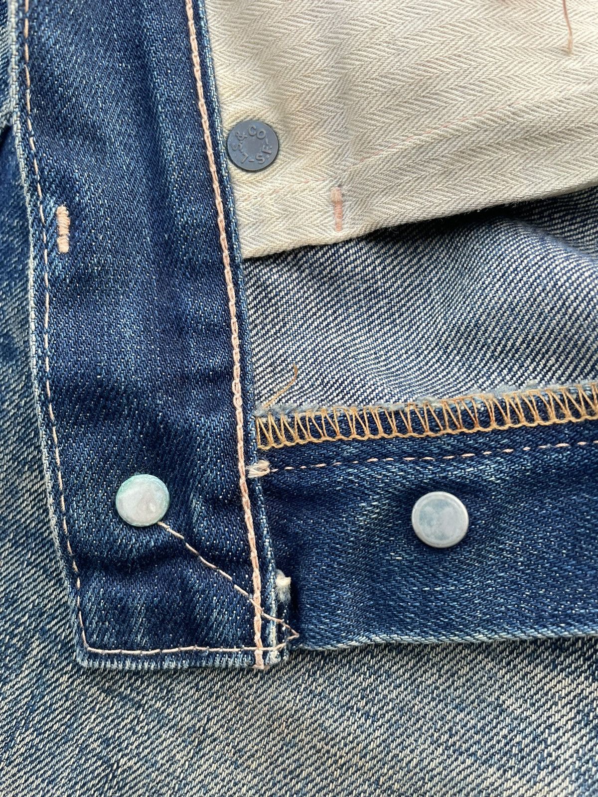Levi's Vintage Levis 501 E 1944 2004 Aging Faded Wash Denim Size US 32 / EU 48 - 21 Thumbnail