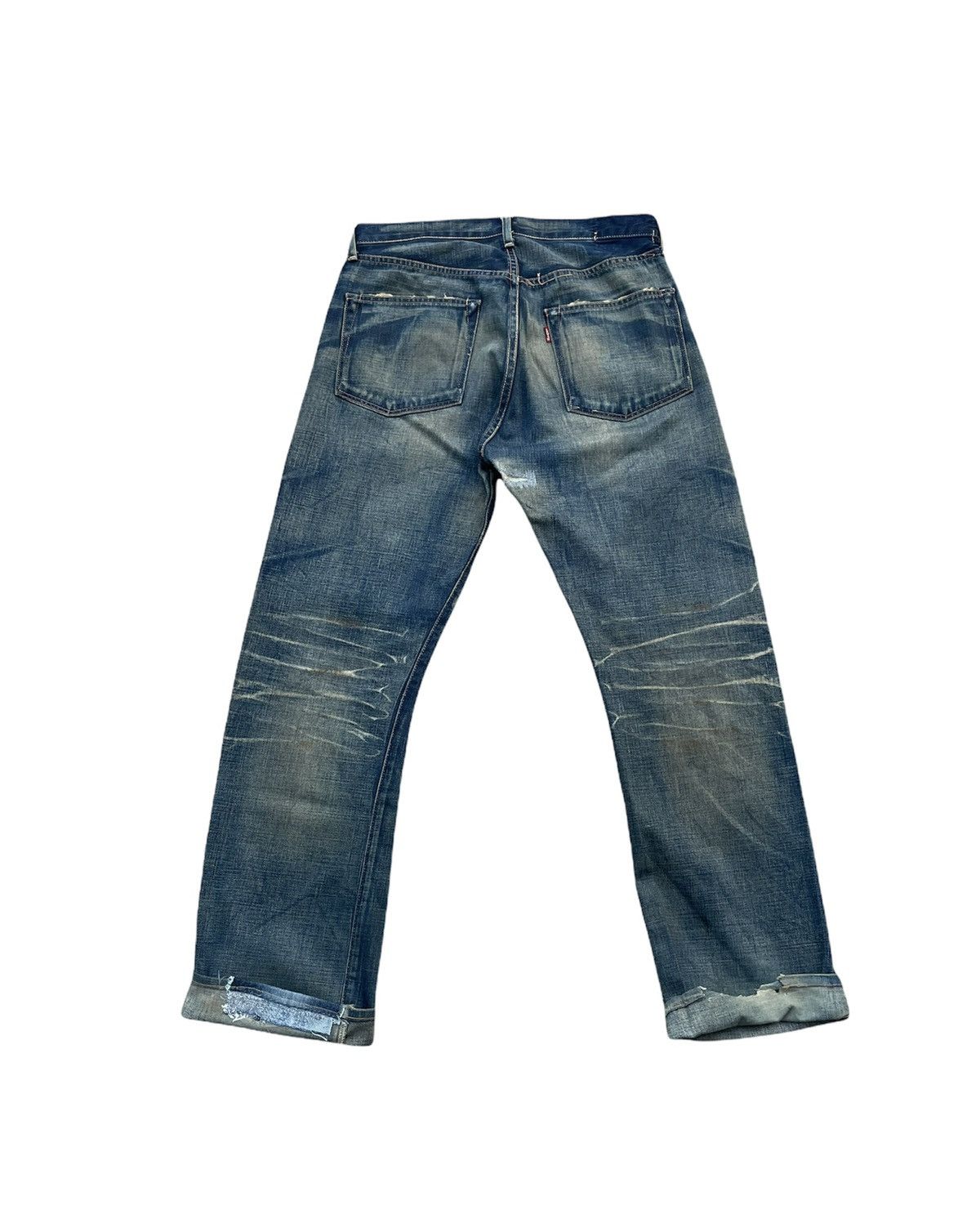 Levi's Vintage Levis 501 E 1944 2004 Aging Faded Wash Denim Size US 32 / EU 48 - 7 Thumbnail