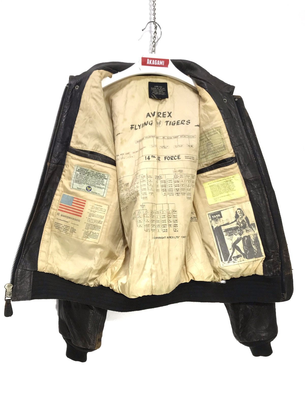 Avirex 🛩 Vtg 90s/80s Avirex Type A-2 Leather Jacket US Army 25🟩 Size US M / EU 48-50 / 2 - 10 Thumbnail