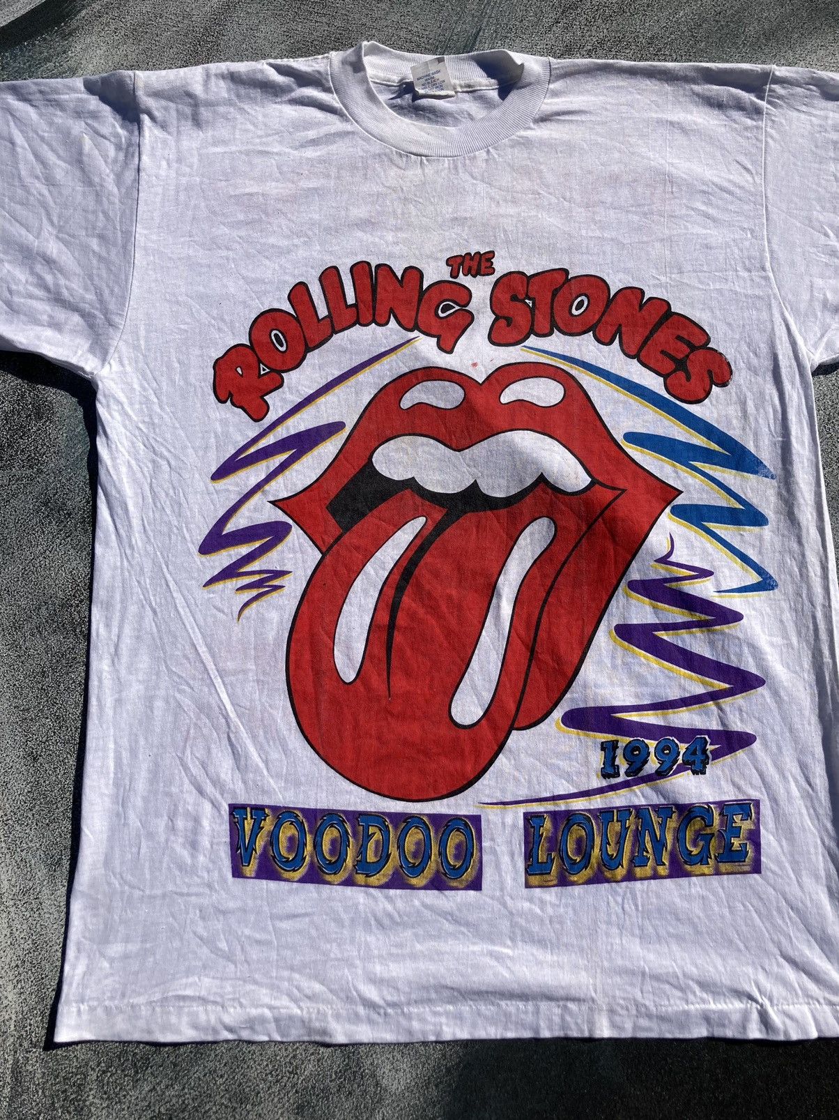 image of Band Tees x The Rolling Stones 1994 Voodoo Lounge World Tour Tee Shirt in White, Men's (Size XL)