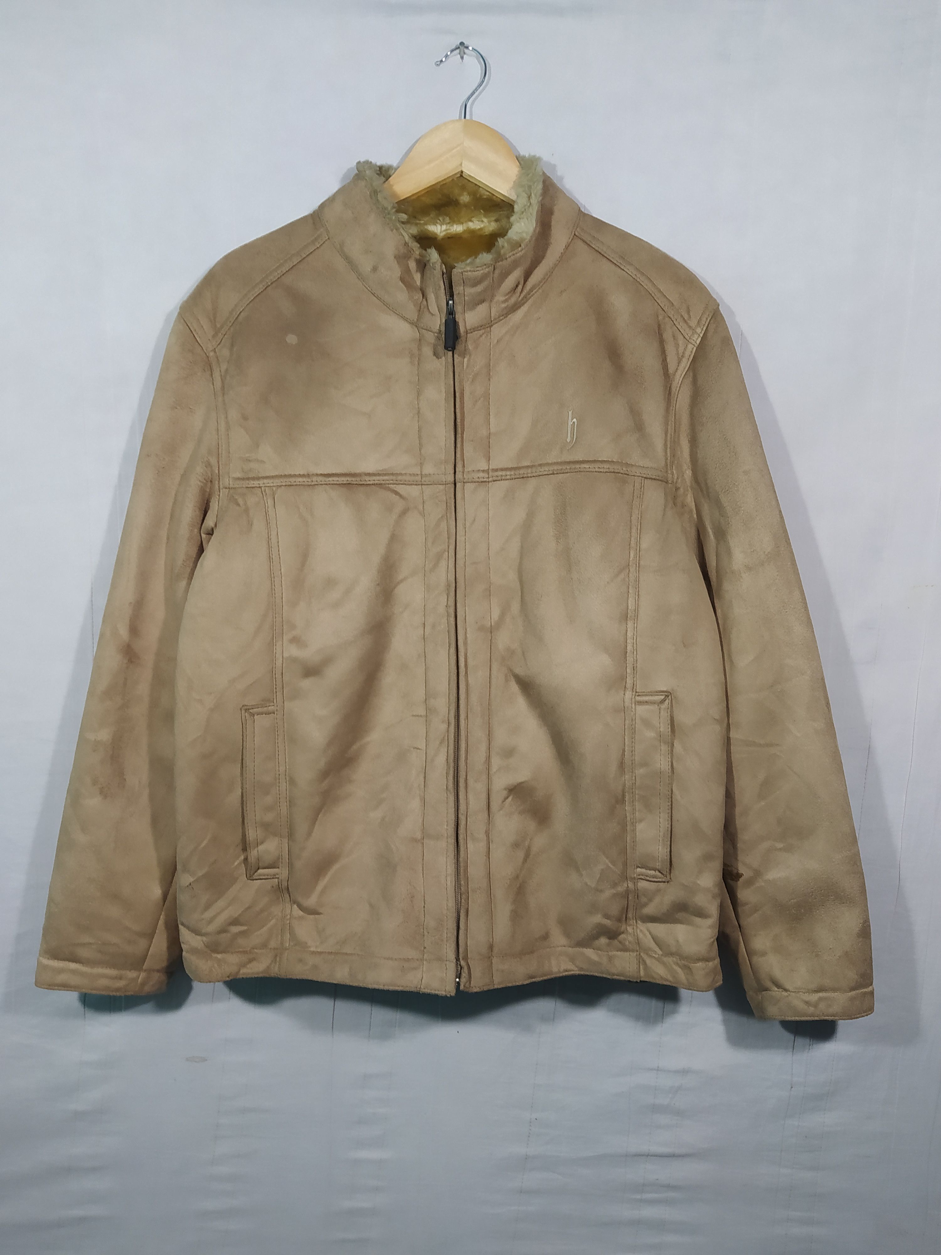 Japanese Brand × Vintage Vintage dj honda Moleskin fur faux suede jacket Size US S / EU 44-46 / 1 - 2 Thumbnail