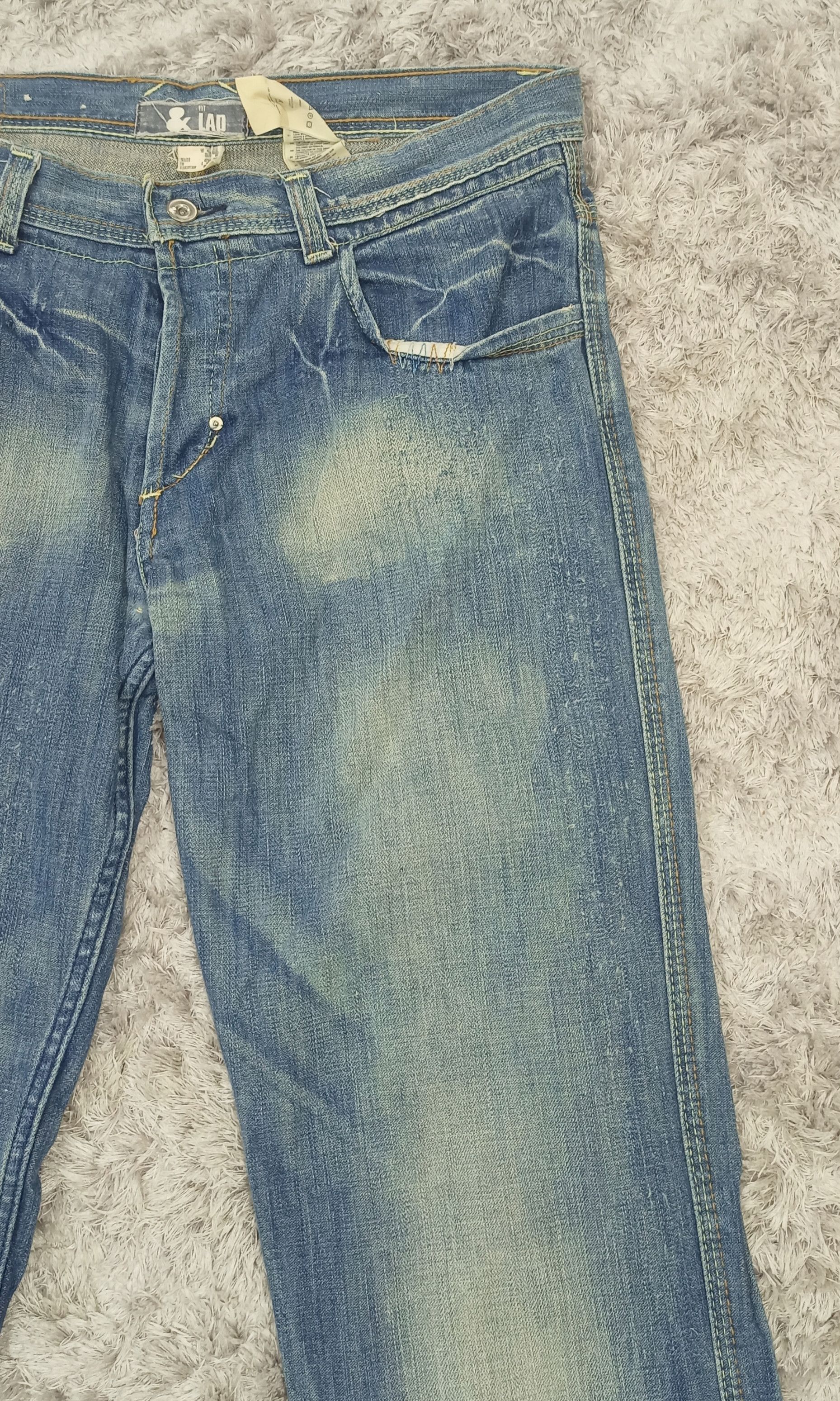 H&M Flare Jeans H&M X LAD Faded Blue Denim Size US 33 - 4 Thumbnail