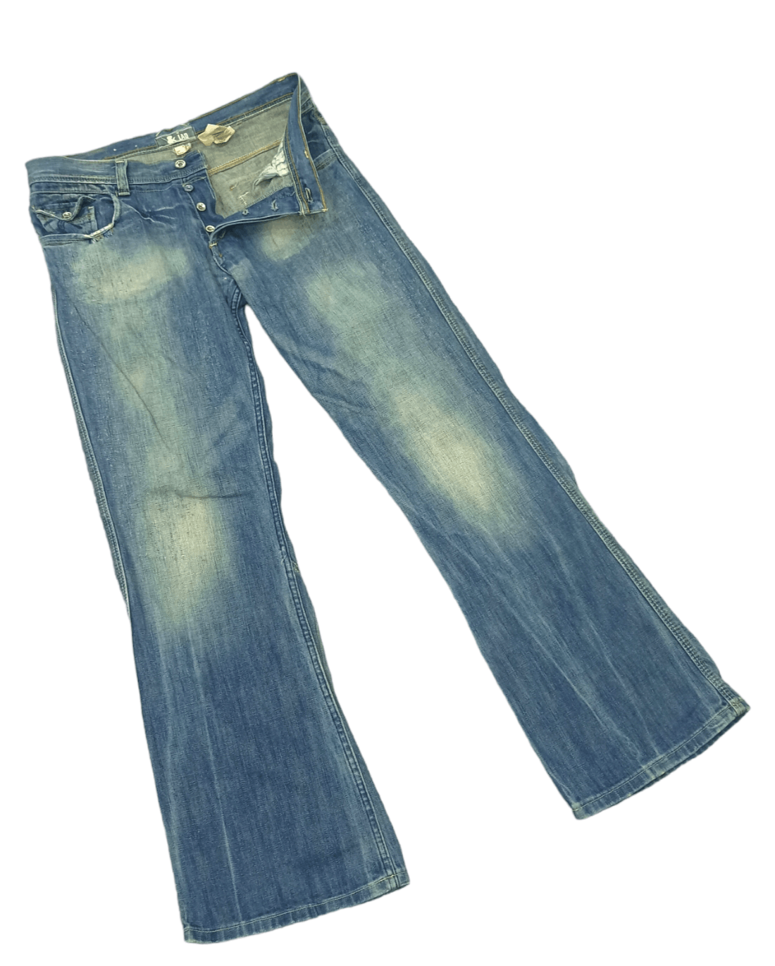H&M Flare Jeans H&M X LAD Faded Blue Denim Size US 33 - 3 Thumbnail