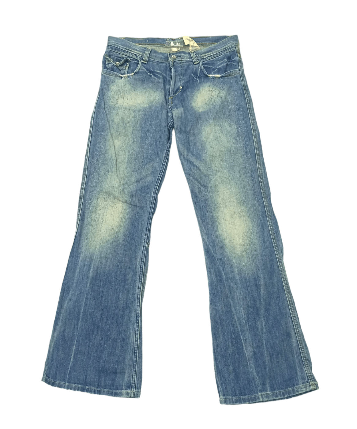 Image of Flare Jeans H&m x Lad Faded Blue Denim in Blue Fade, Men's (Size 33)