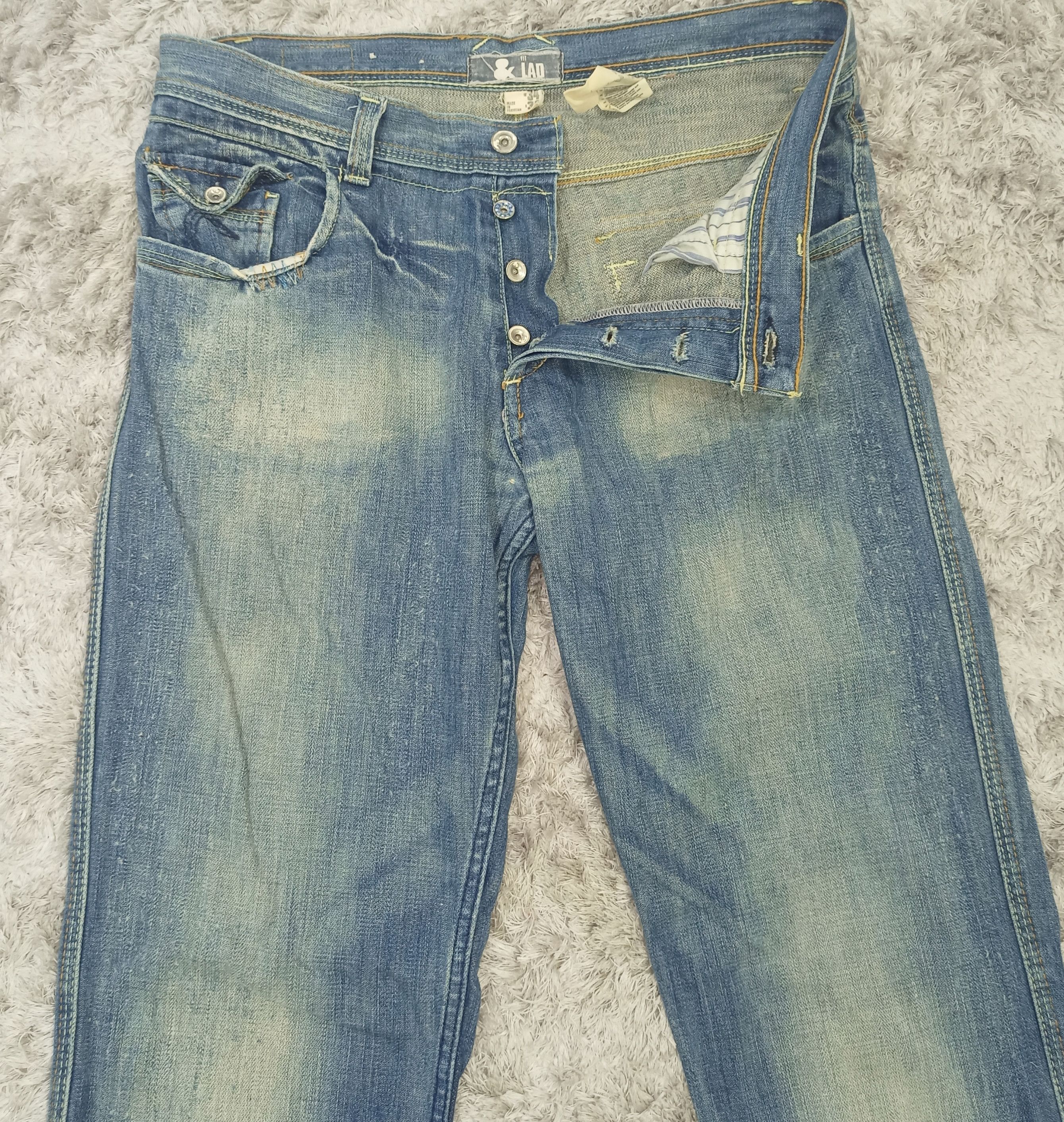 H&M Flare Jeans H&M X LAD Faded Blue Denim Size US 33 - 9 Thumbnail