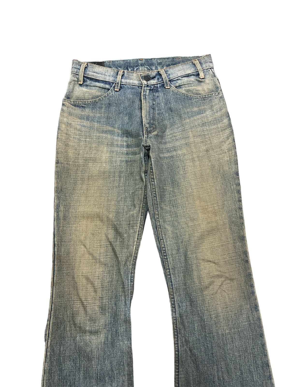 Japanese Brand × Vintage FLARED💥 VELL VET BLUE DISTRESSED DENIM PANT Size US 29 - 2 Thumbnail