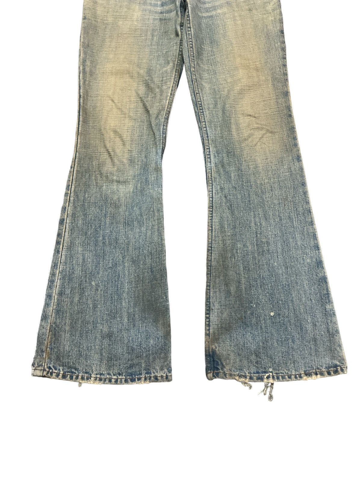 Japanese Brand × Vintage FLARED💥 VELL VET BLUE DISTRESSED DENIM PANT Size US 29 - 3 Thumbnail