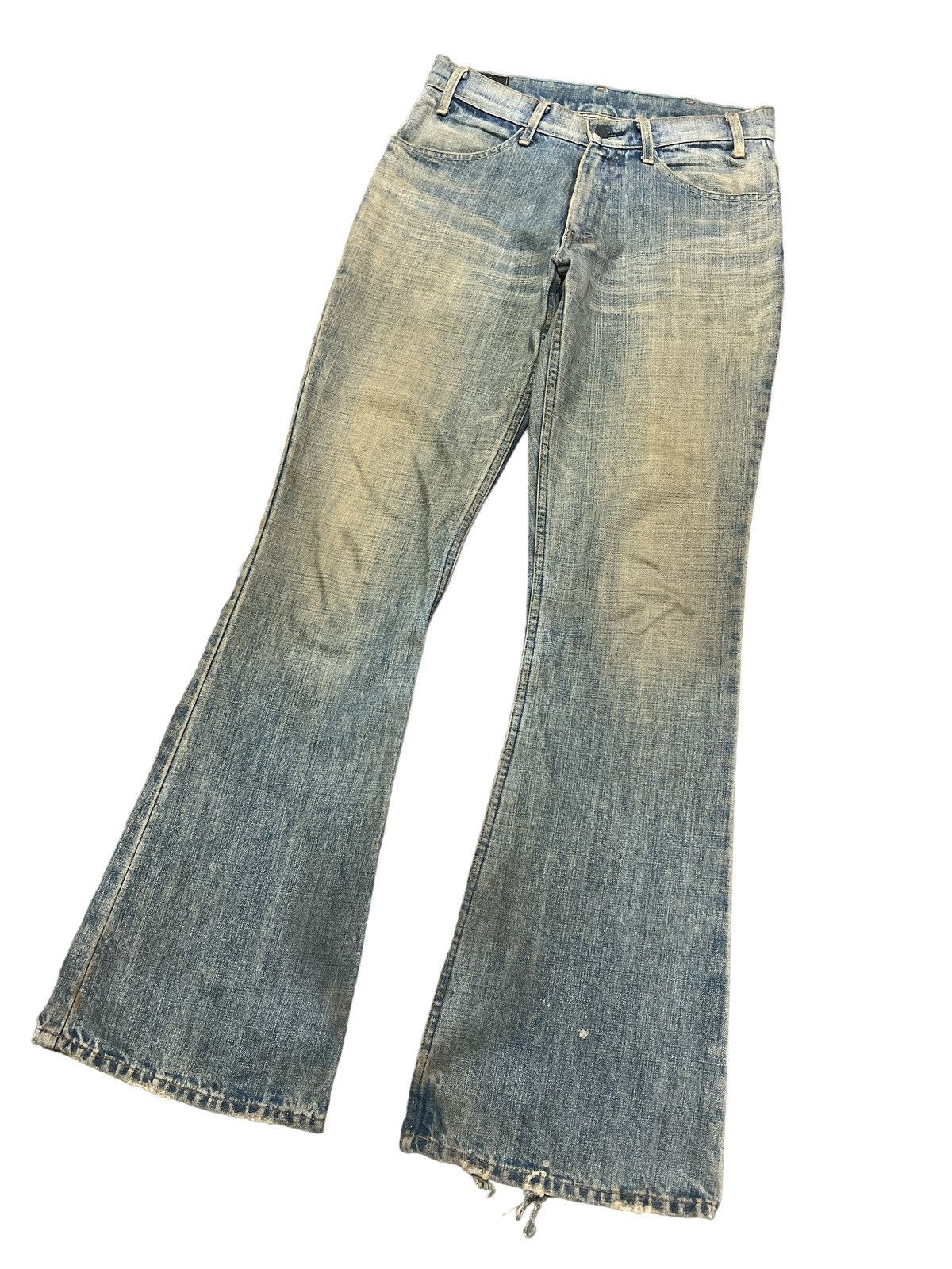 Japanese Brand × Vintage FLARED💥 VELL VET BLUE DISTRESSED DENIM PANT Size US 29 - 4 Thumbnail