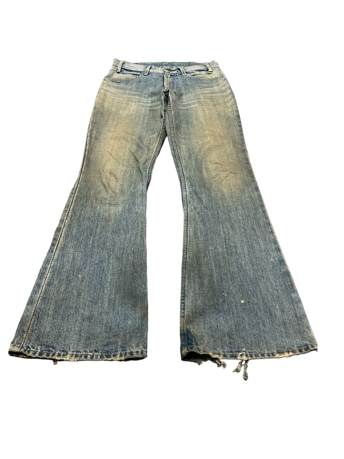 Japanese Brand × Vintage FLARED💥 VELL VET BLUE DISTRESSED DENIM PANT Size US 29 - 5 Thumbnail