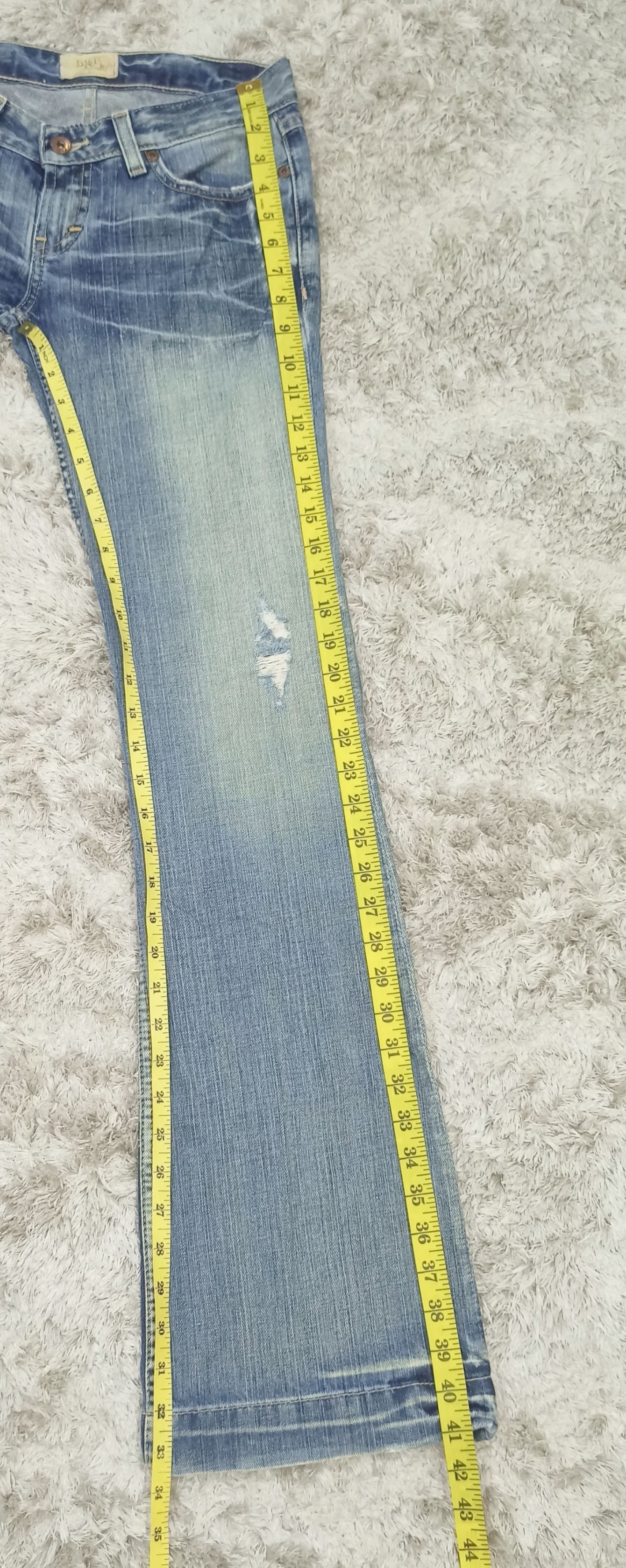BKE Flare Jeans BKE Distress Low Rise Denim Size 26" / US 2 / IT 38 - 18 Thumbnail