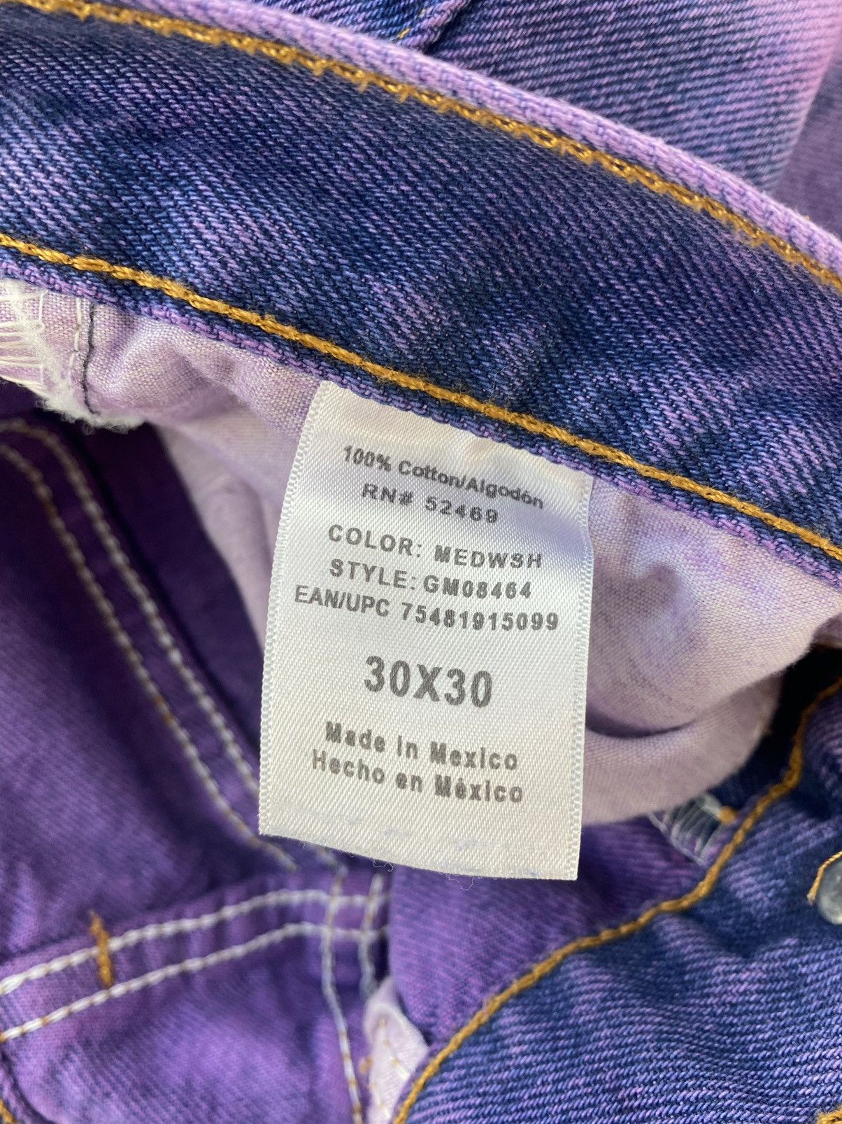 Vale Valelives Purple Tie Dye Stack Denim Jeans Sz. 30 🥣 Raw Size US 30 / EU 46 - 5 Thumbnail