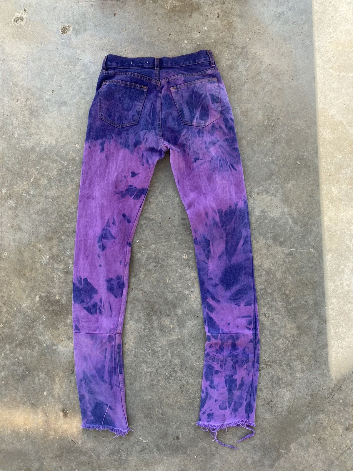 Vale Valelives Purple Tie Dye Stack Denim Jeans Sz. 30 🥣 Raw Size US 30 / EU 46 - 3 Thumbnail