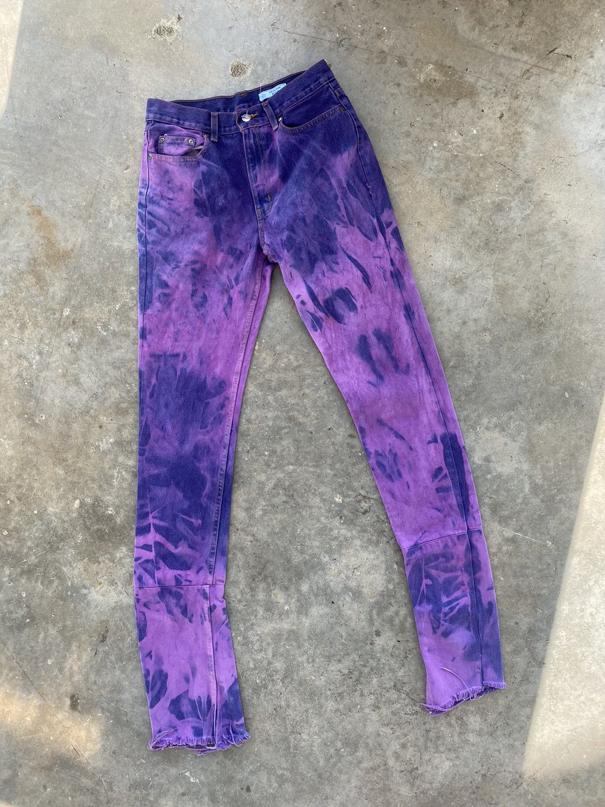 Selling Tie dye stacked jeans various sizes