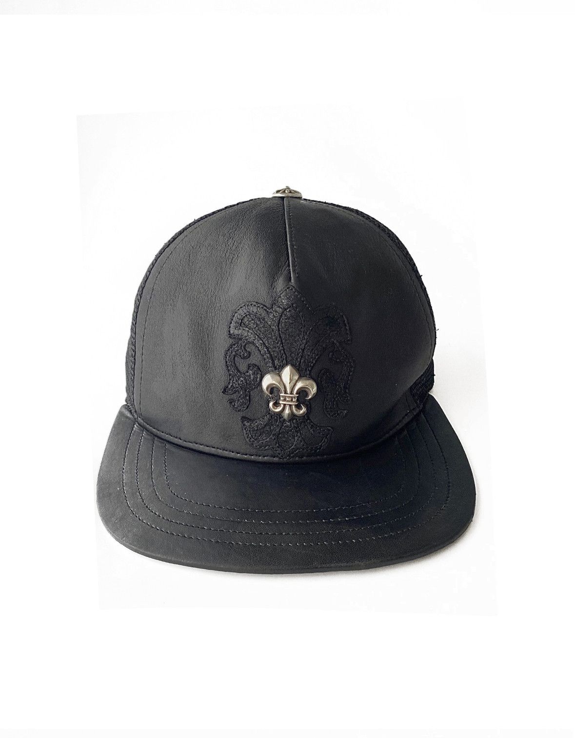Chrome Hearts CHROME HEARTS LEATHER FLEUR CAP Size ONE SIZE - 1 Thumbnail
