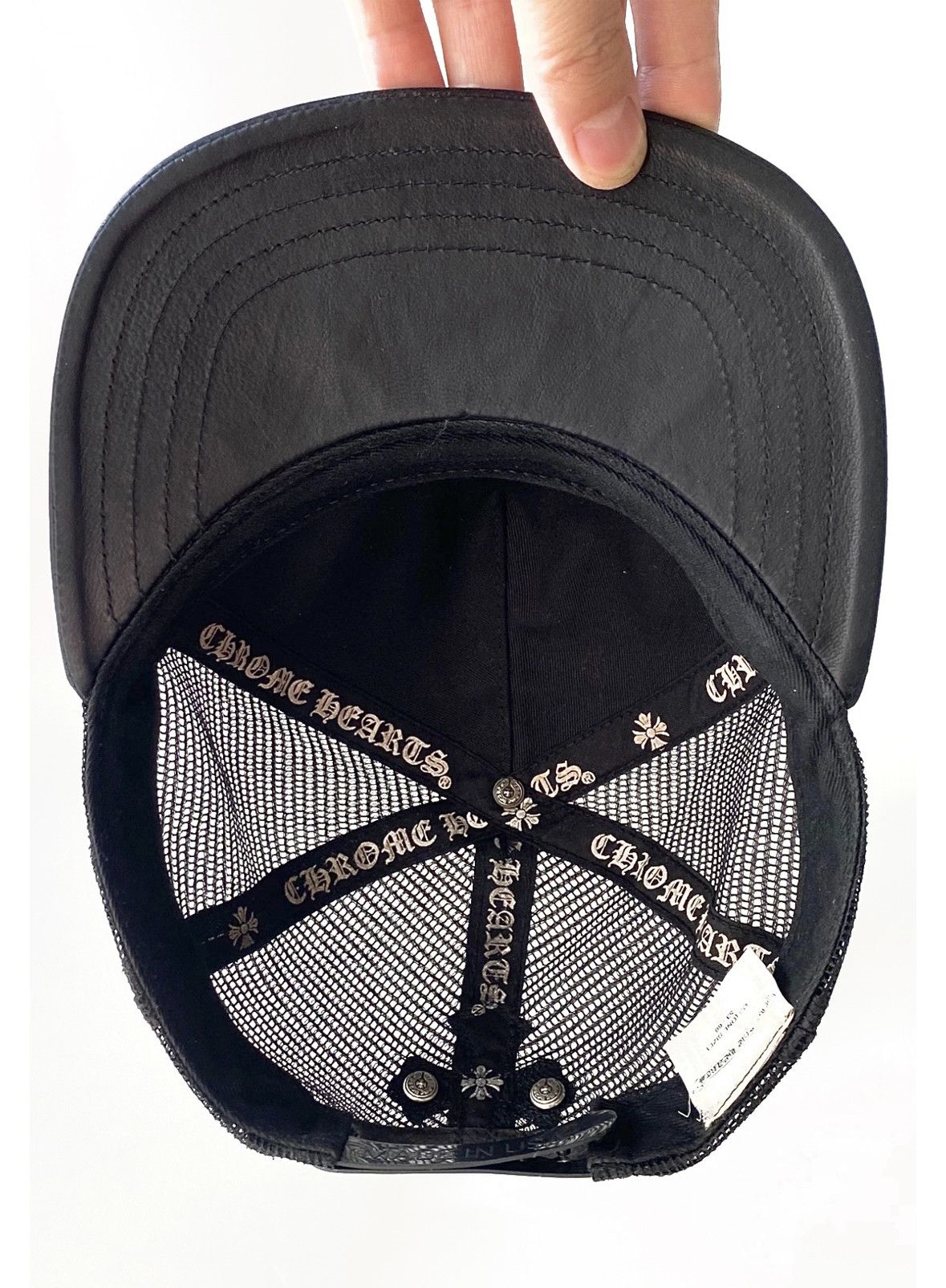 Chrome Hearts CHROME HEARTS LEATHER FLEUR CAP Size ONE SIZE - 6 Thumbnail