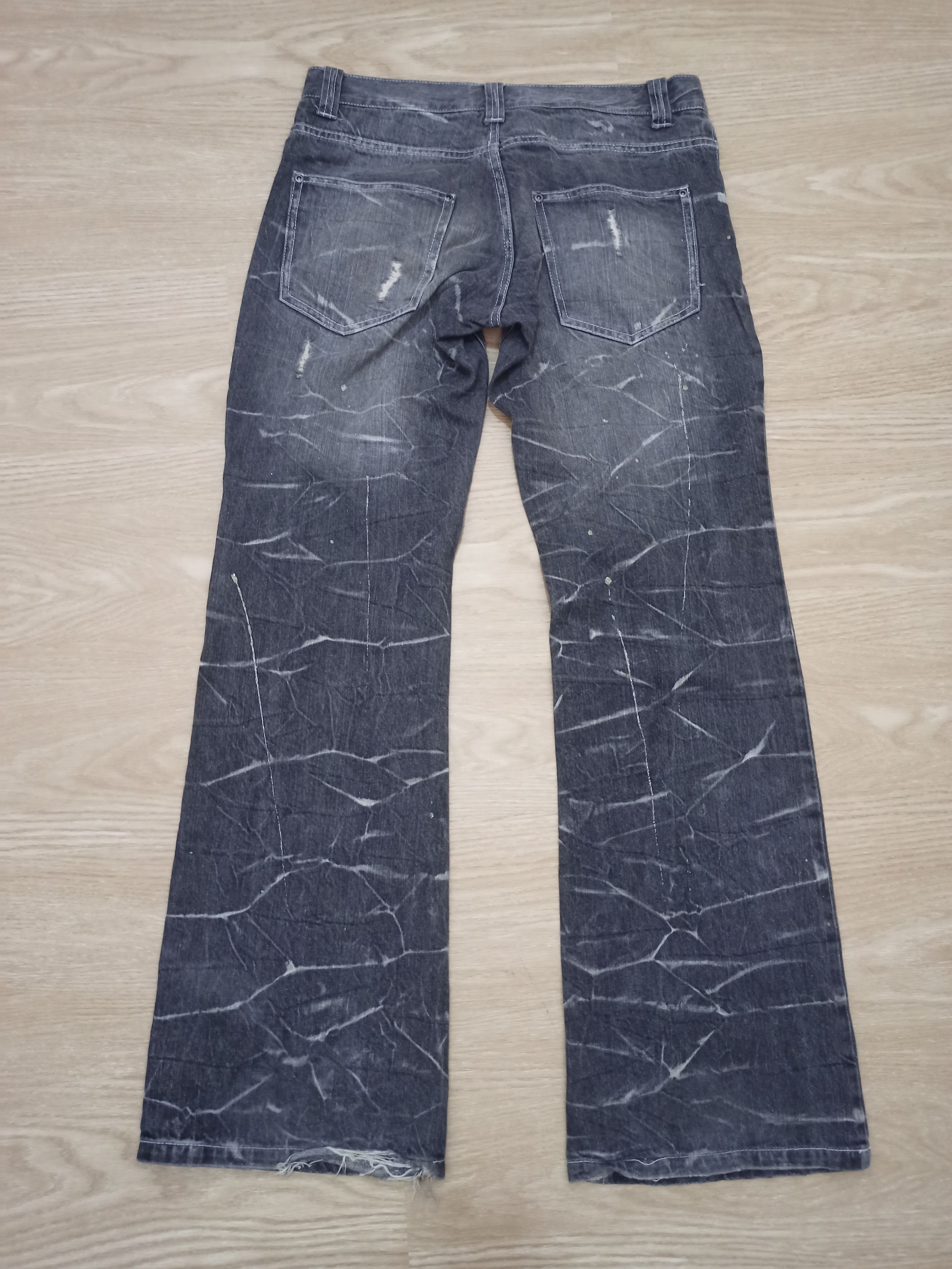 Japanese Brand Vintage Nylaus Clothing Whiskered Flare Jeans Size US 32 / EU 48 - 2 Thumbnail