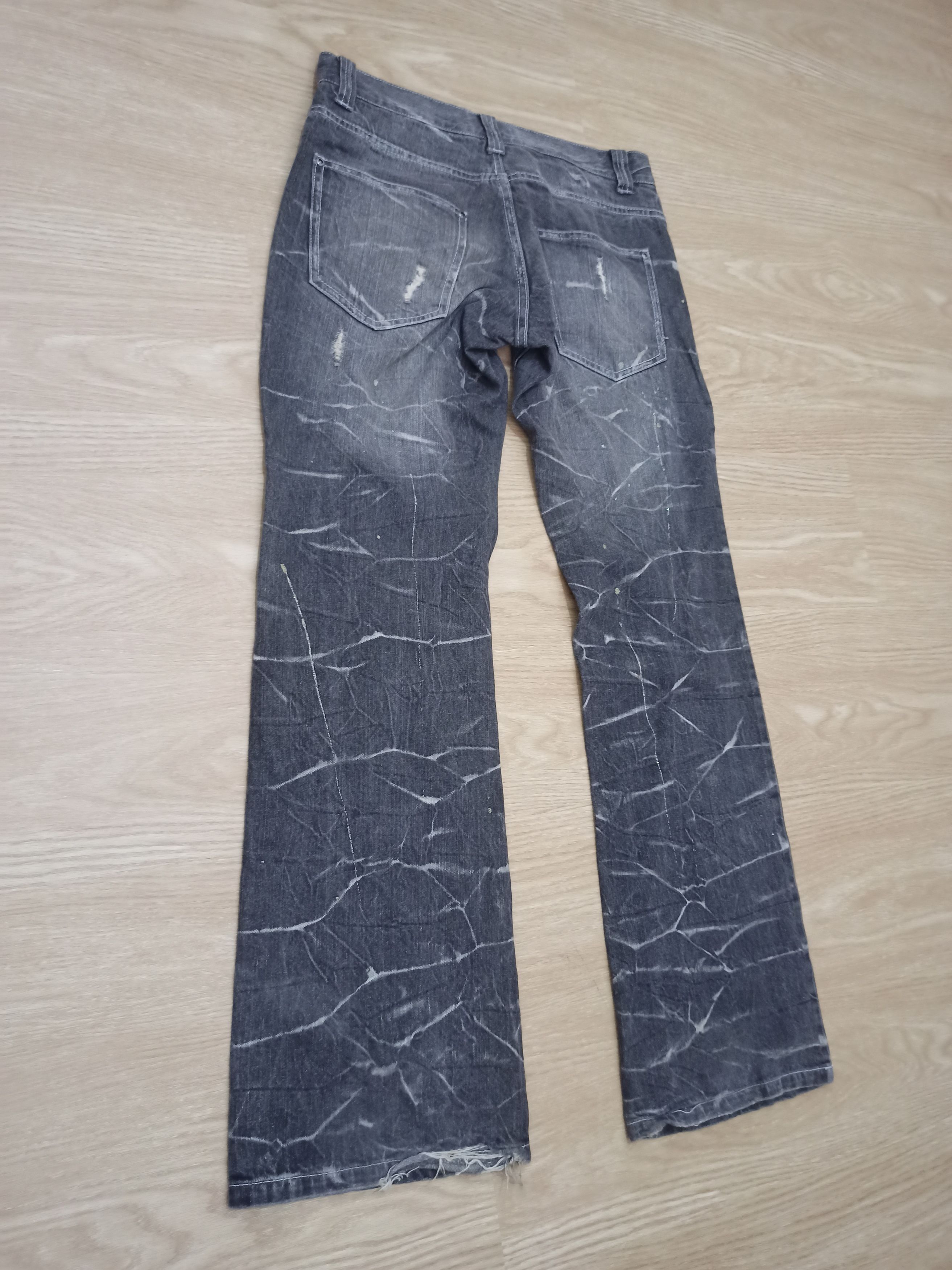 Japanese Brand Vintage Nylaus Clothing Whiskered Flare Jeans Size US 32 / EU 48 - 12 Thumbnail