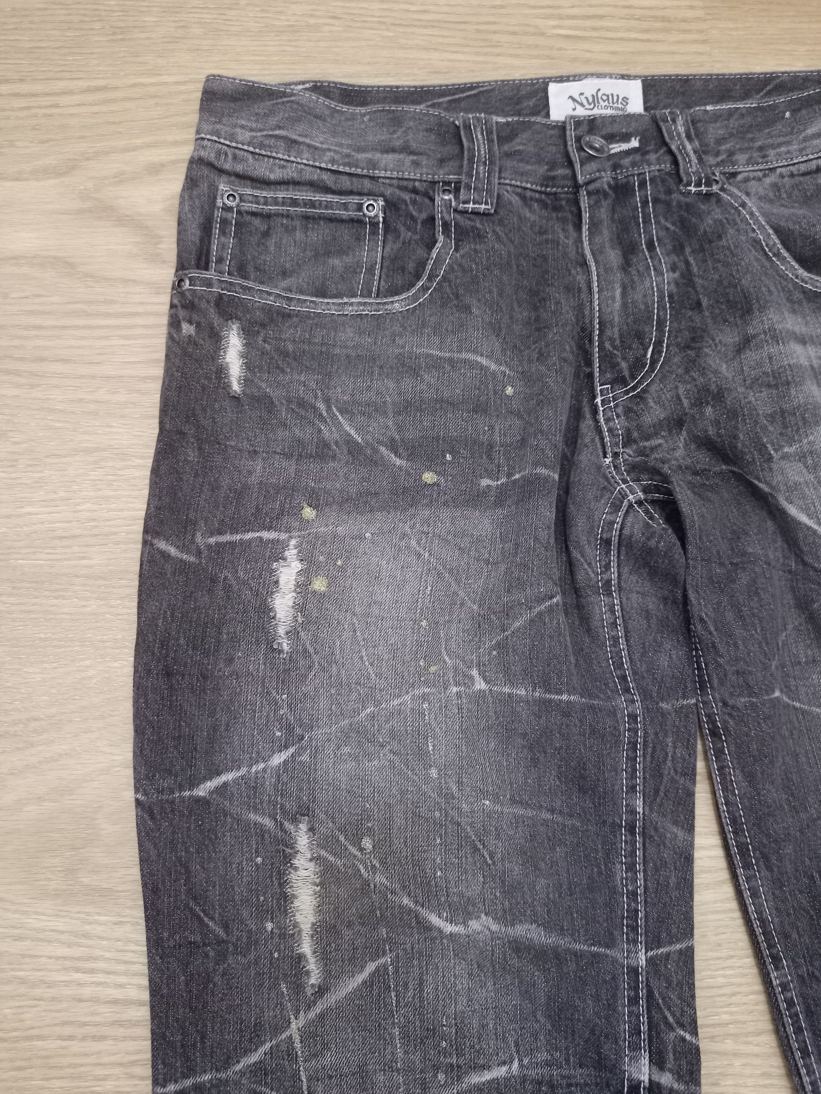 Japanese Brand Vintage Nylaus Clothing Whiskered Flare Jeans Size US 32 / EU 48 - 4 Thumbnail