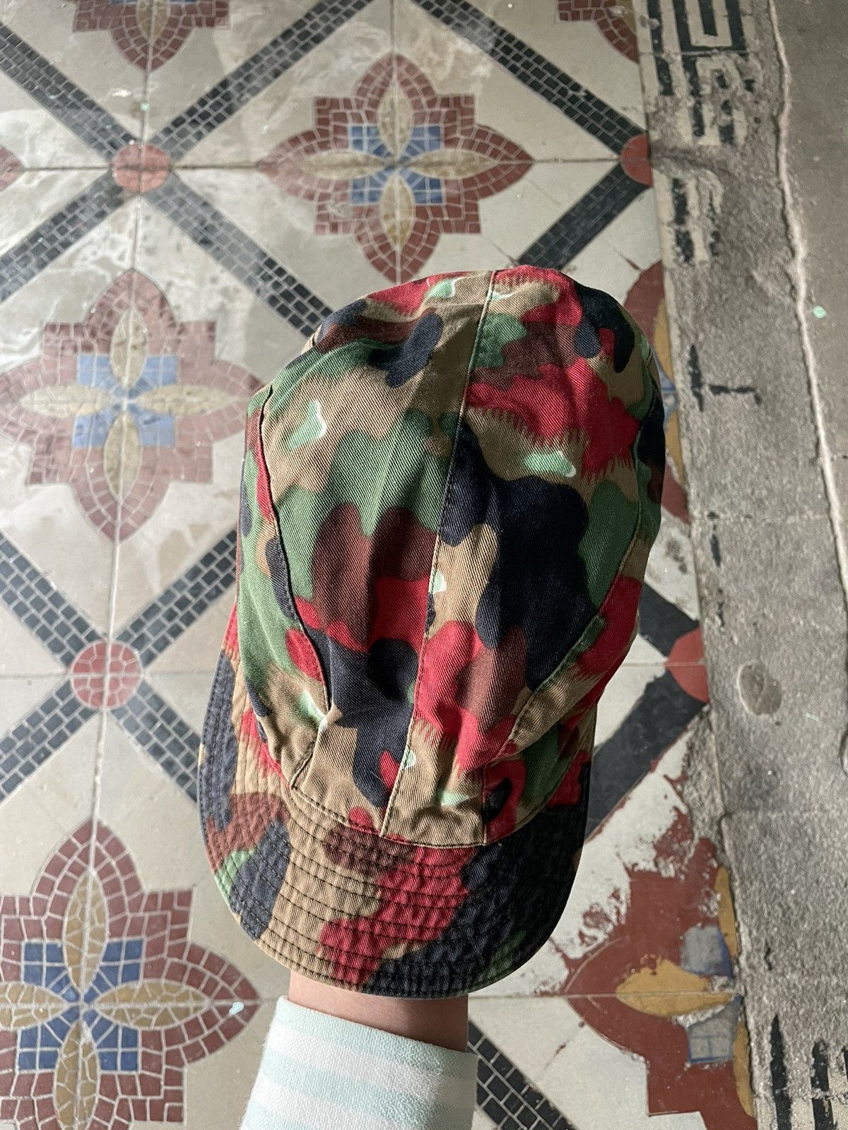 Vintage Swiss 90s Army Military Cap Size ONE SIZE - 3 Thumbnail