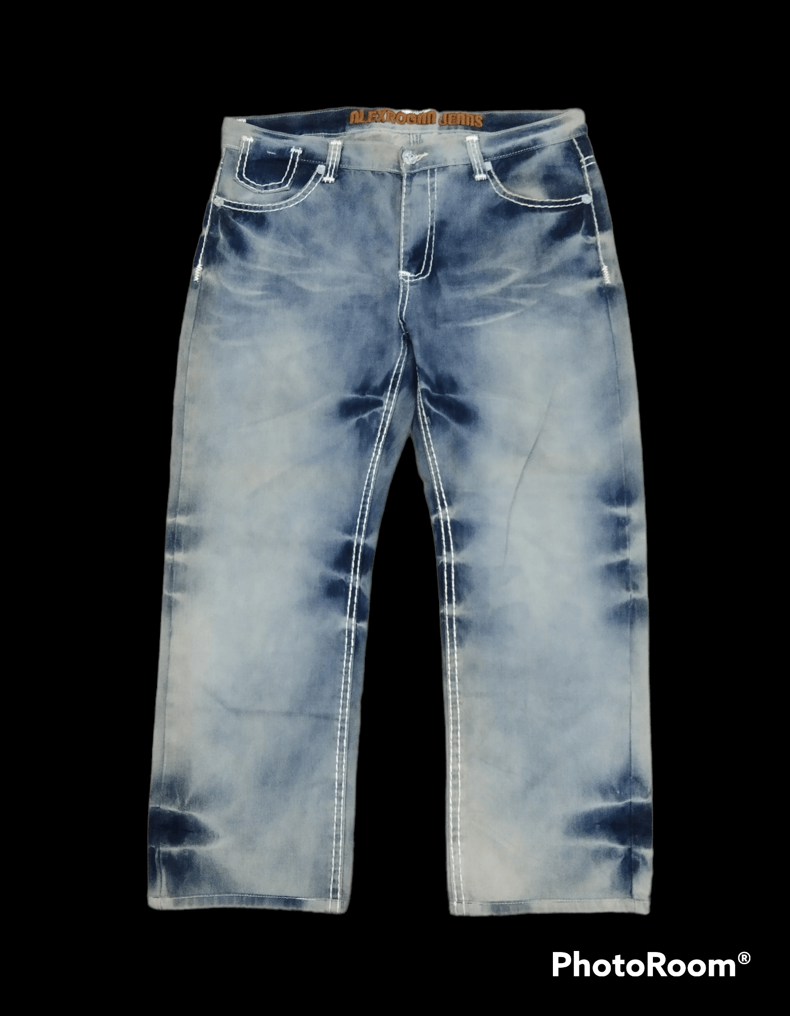 Bleach × If Six Was Nine ALEX MORGAN DISTRESSED BLEACH BIG SIZE DENIM PANTS  | Grailed, image size:1556x2000