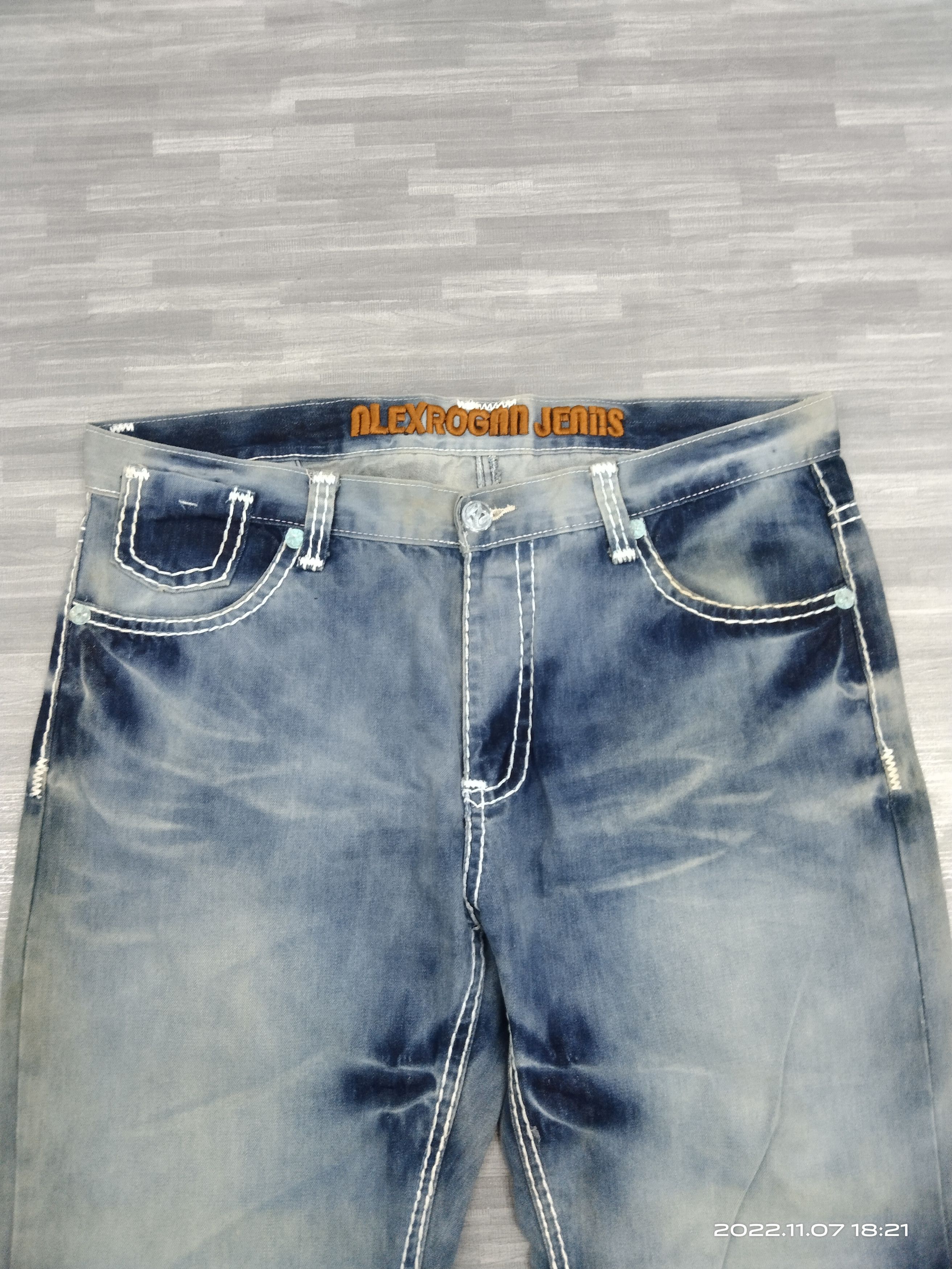 Japanese Brand ALEX MORGAN DISTRESSED BLEACH BIG SIZE DENIM PANTS Size US 40 / EU 56 - 4 Thumbnail